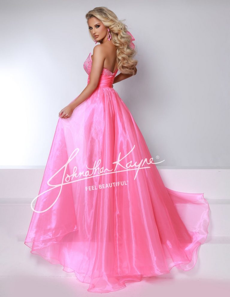 Johnathan Kayne Overskirt 2 Size 6 Neon Pink One Shoulder Ruffle Pageant Overskirt Organza Formal Accessory