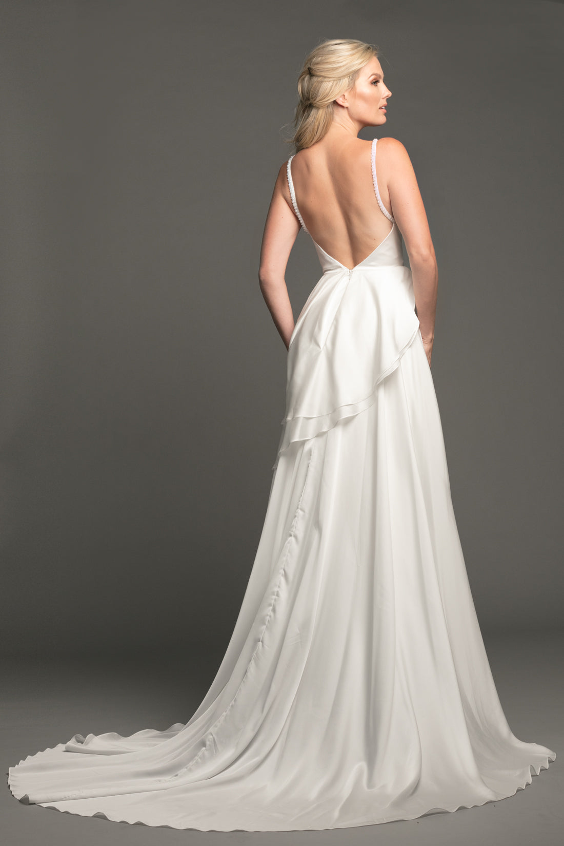 Charmeuse Wedding Dress Train