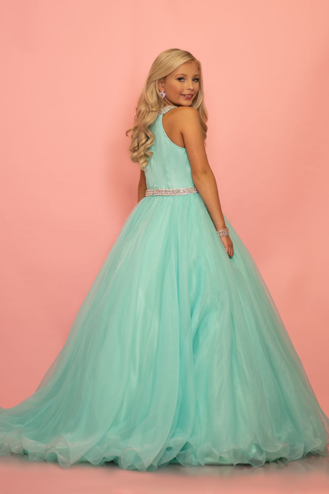 Blue Tiffany Pageant Dress Girl