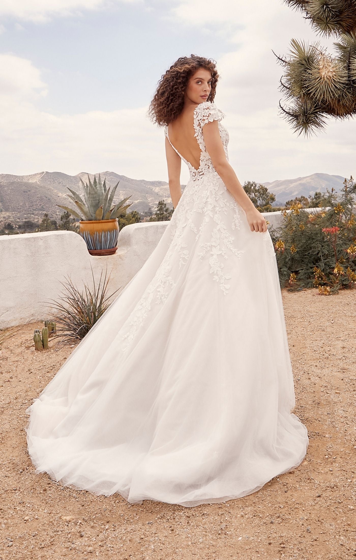 Low Back Ball Gown Wedding Dress