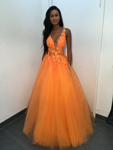 Jovani 2024 orange dress