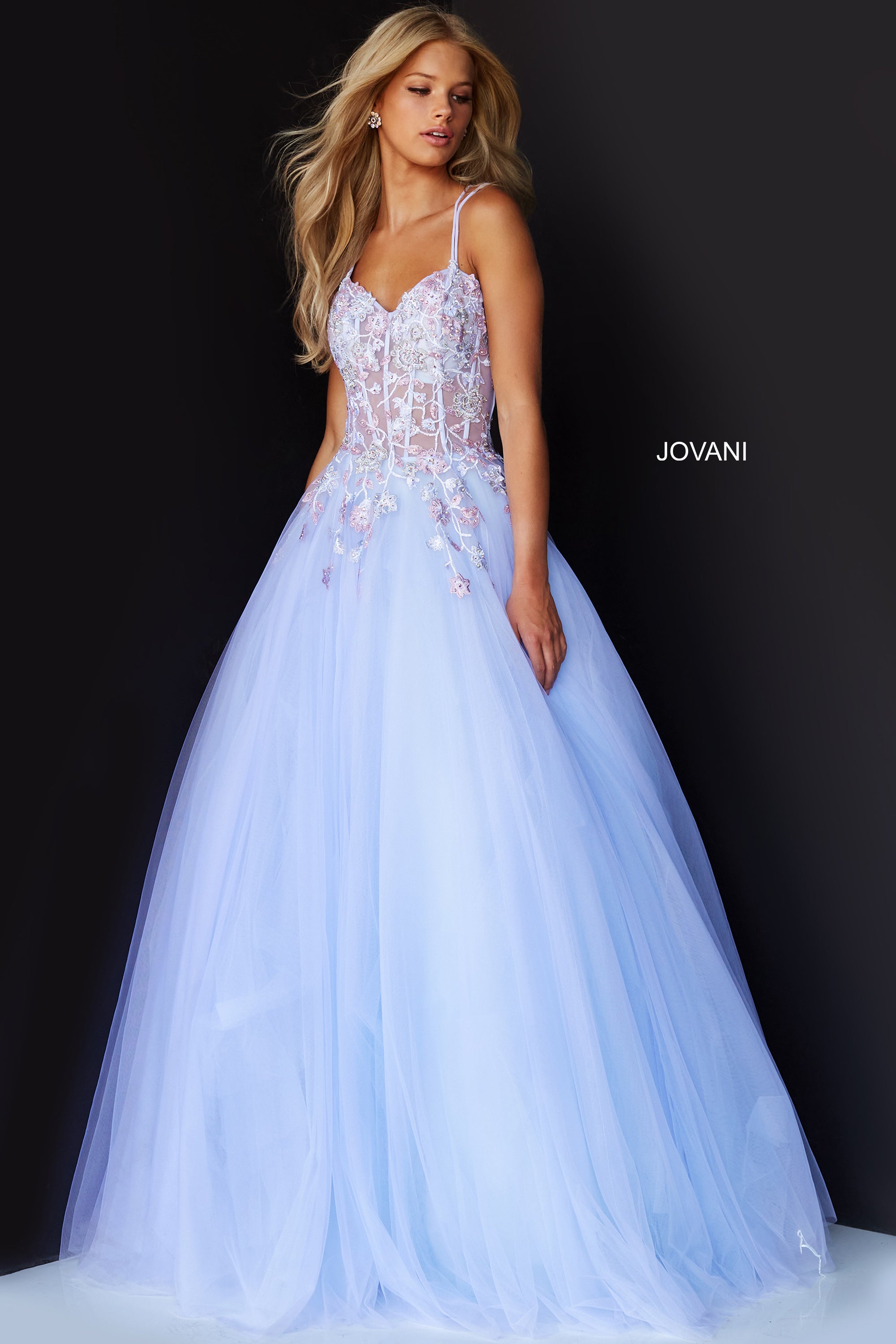 Floral bodice prom outlet dress