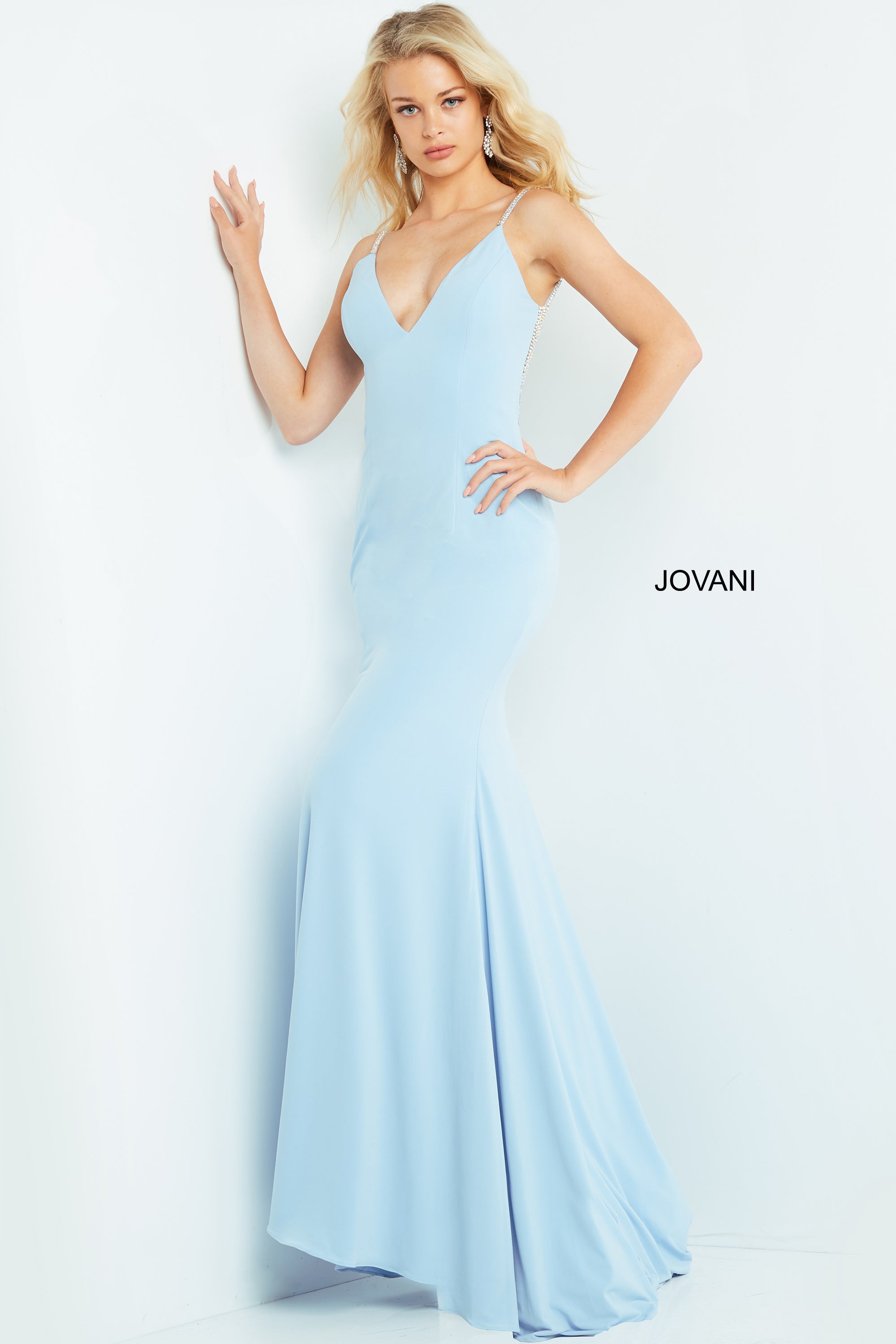 Jovani 07297 Sexy low back embellished with stones, form-fitting