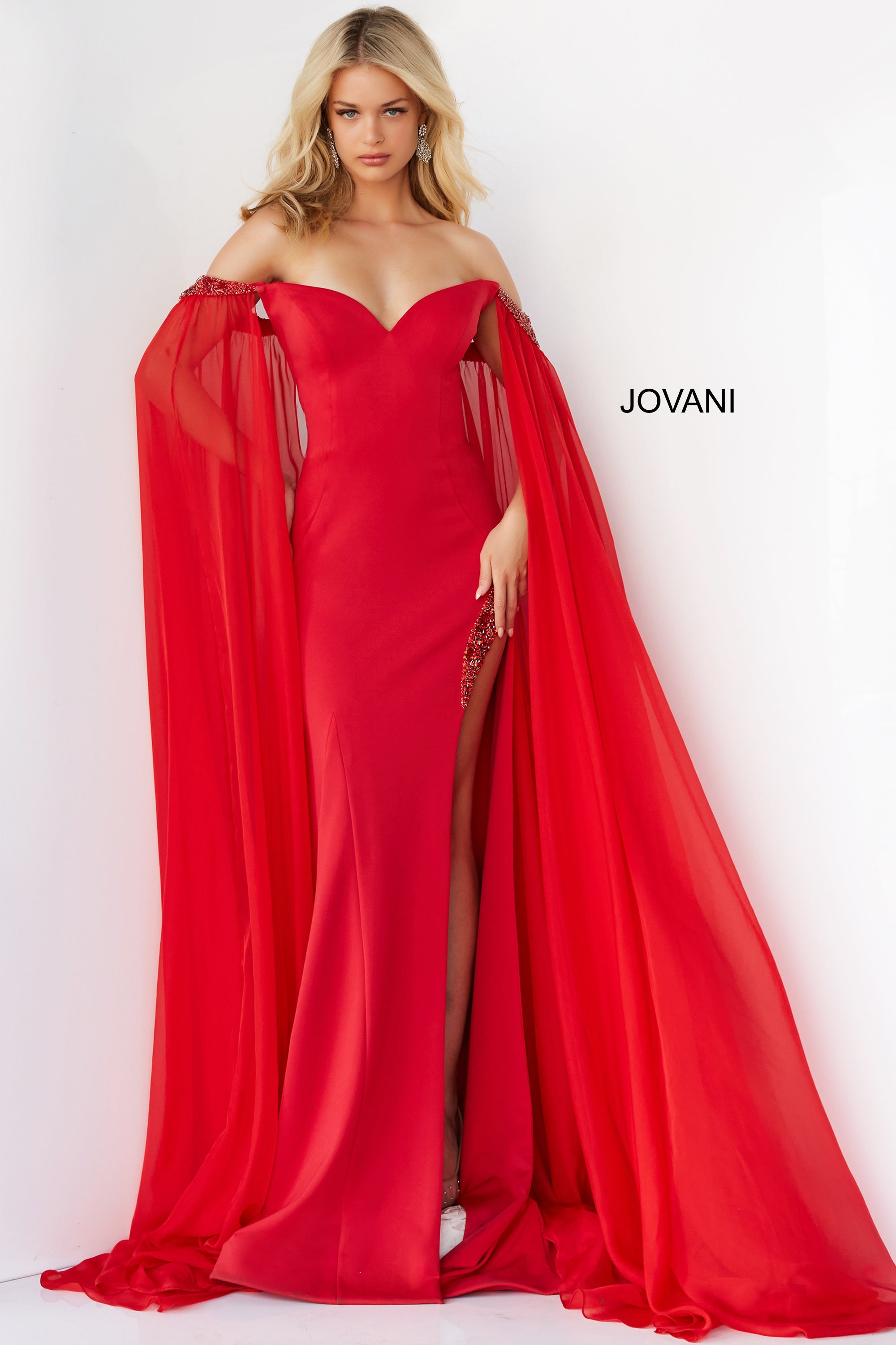 Red Chiffon Jovani