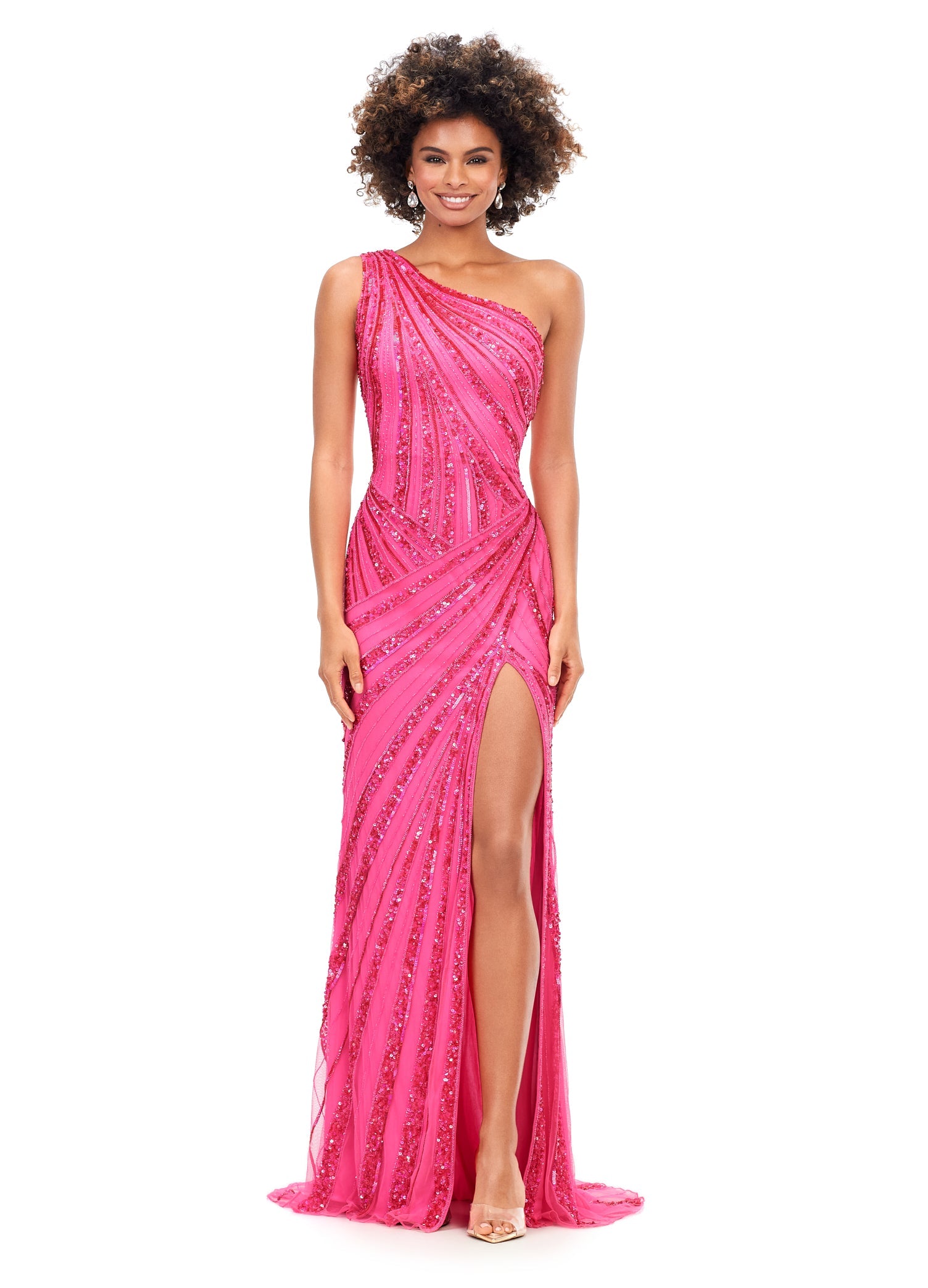 Pink One Shoulder Dresses