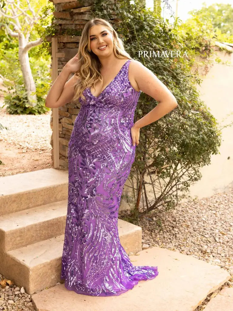 Lavender Plus Size Formal Dresses