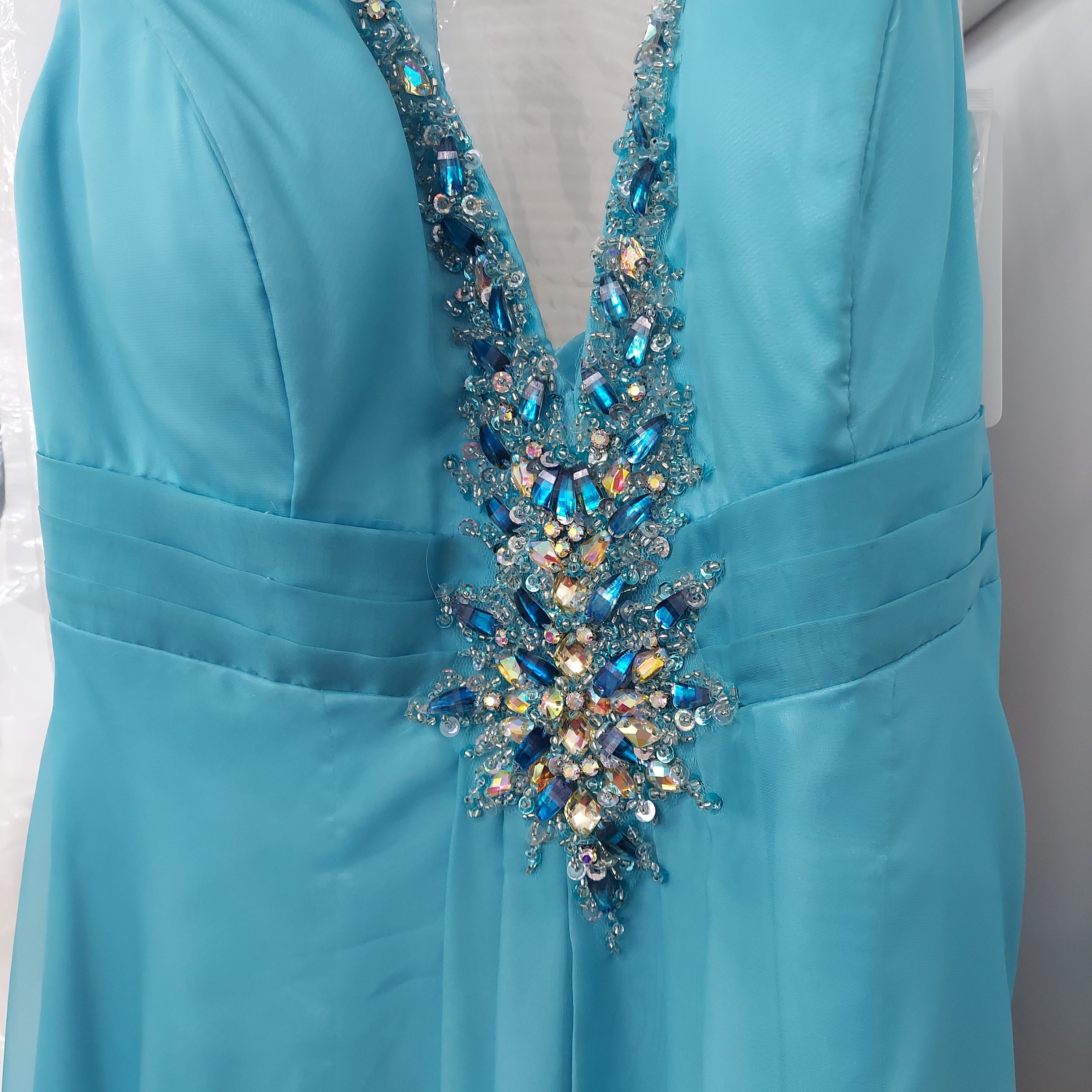 Riva Turquoise High Low Formal Dresses