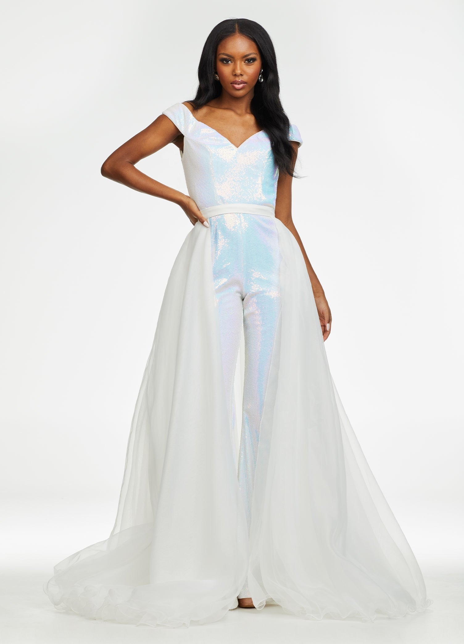 Evening dress 2024 with overskirt