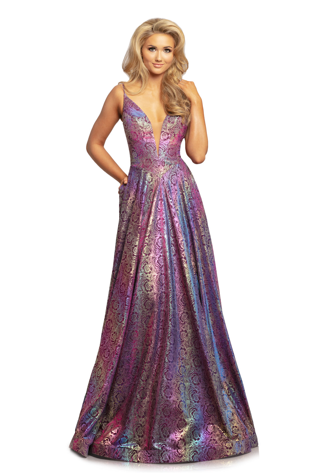 Holographic purple clearance dress