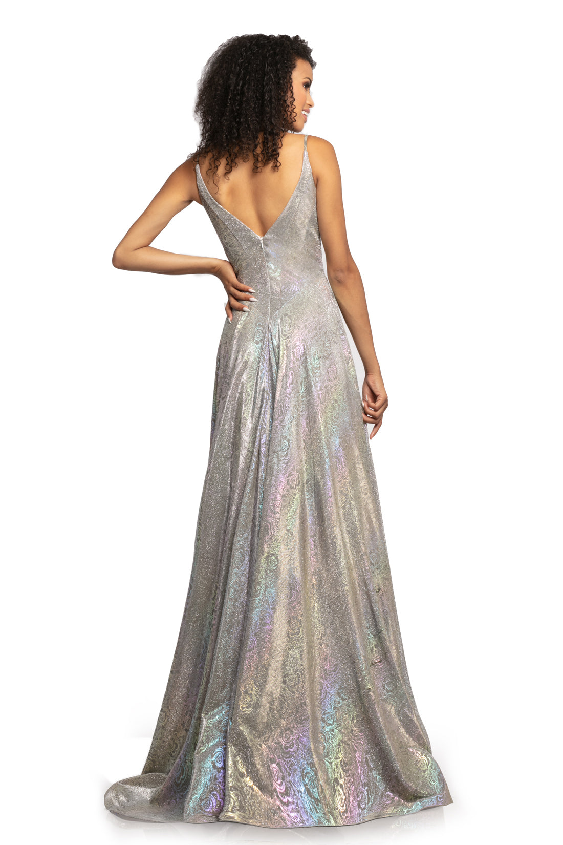 Silver holographic hot sale dress