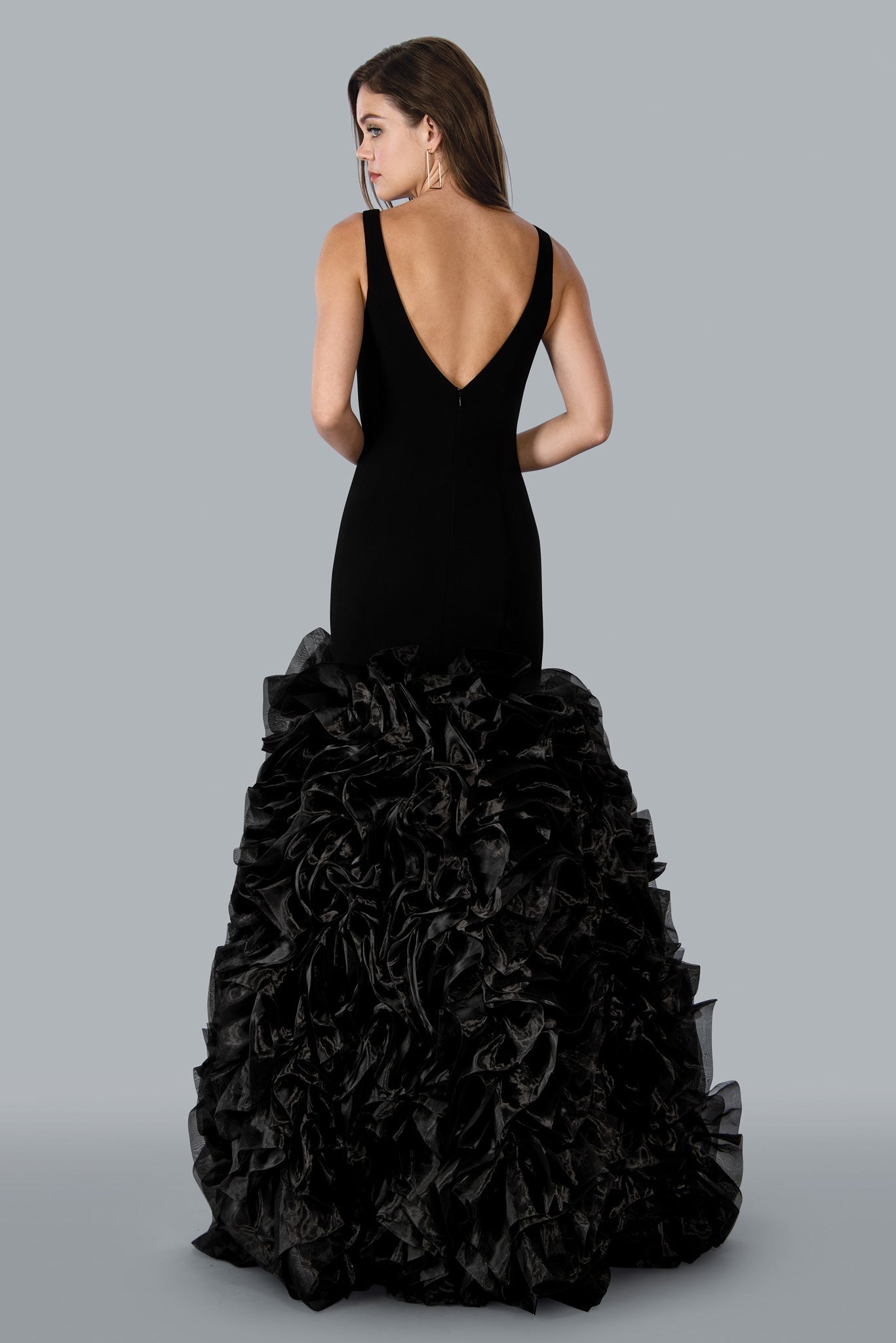 Black fitted 2024 mermaid dress