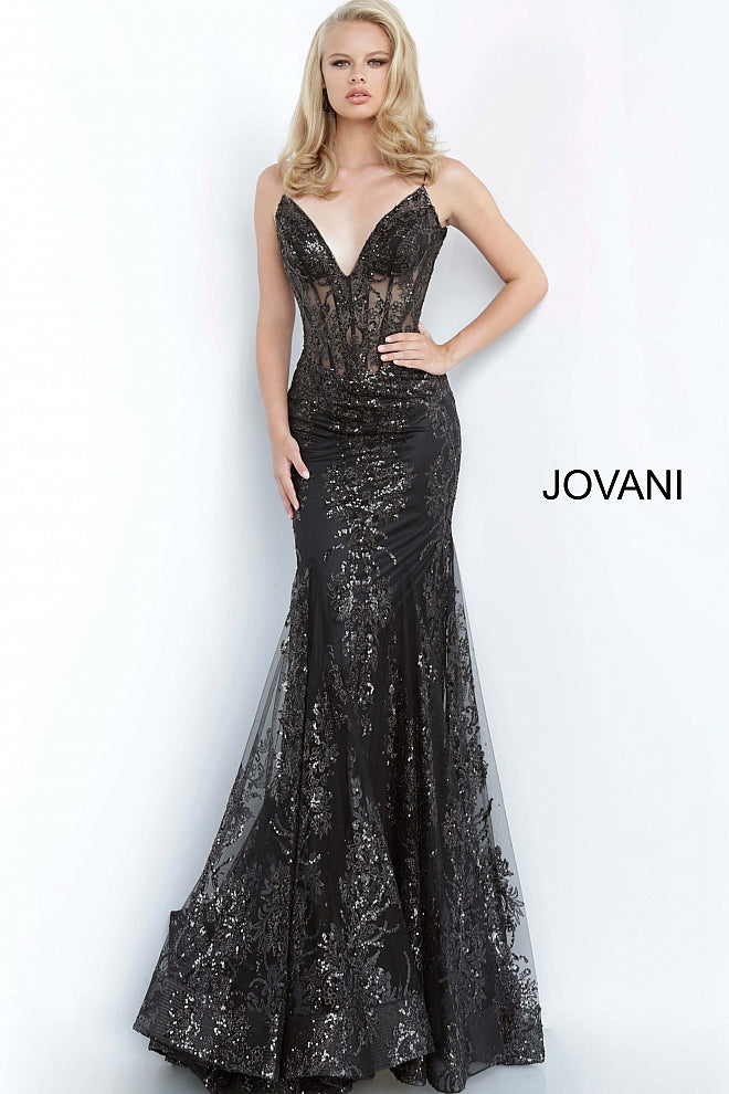 Black Diamond Covered Prom Dresses