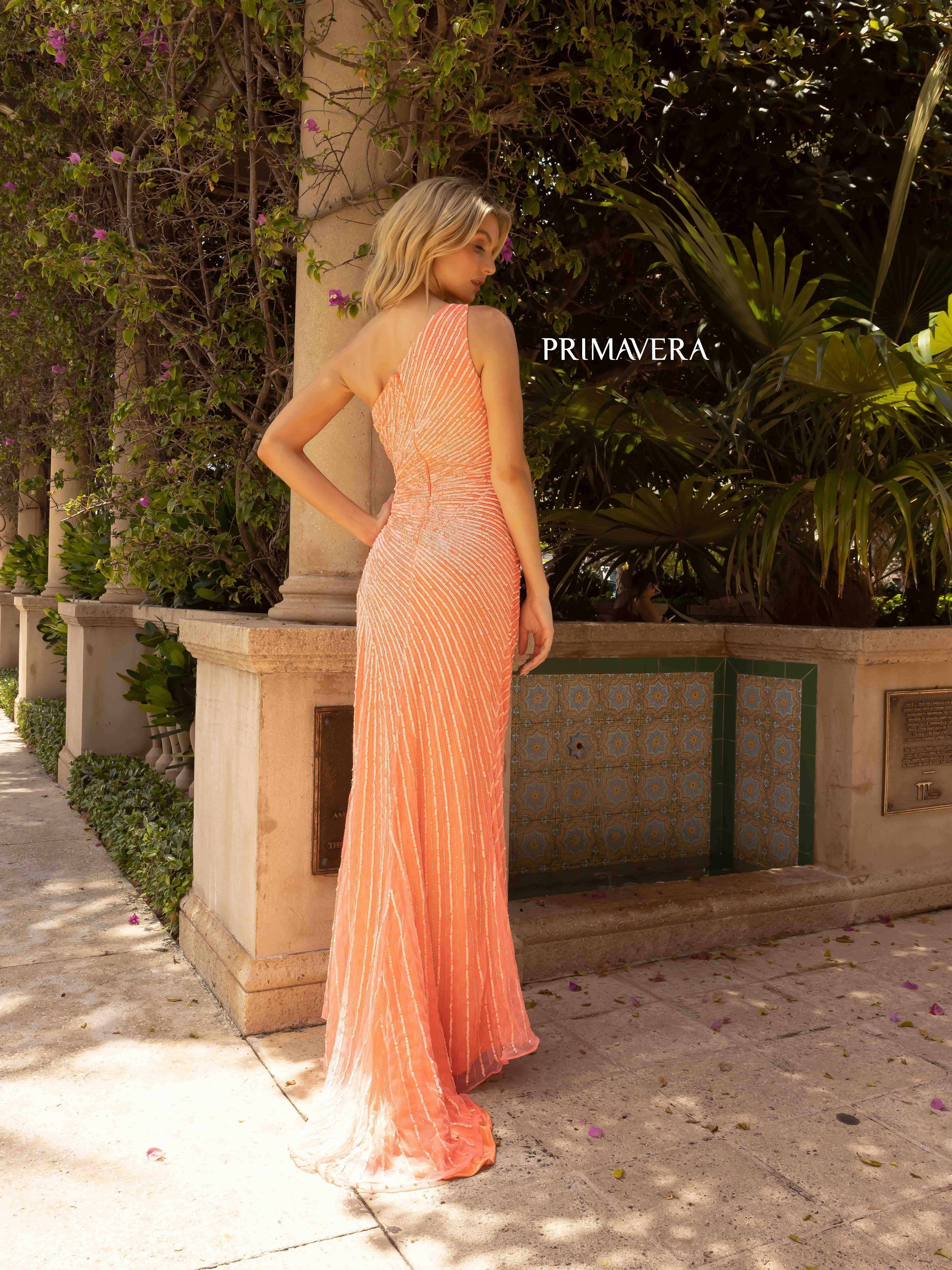 Beaded Coral Prom Dresses