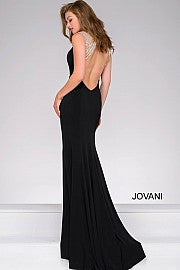 Jovani 42240 Size 4 Black long jersey pageant gown prom dress – Glass ...
