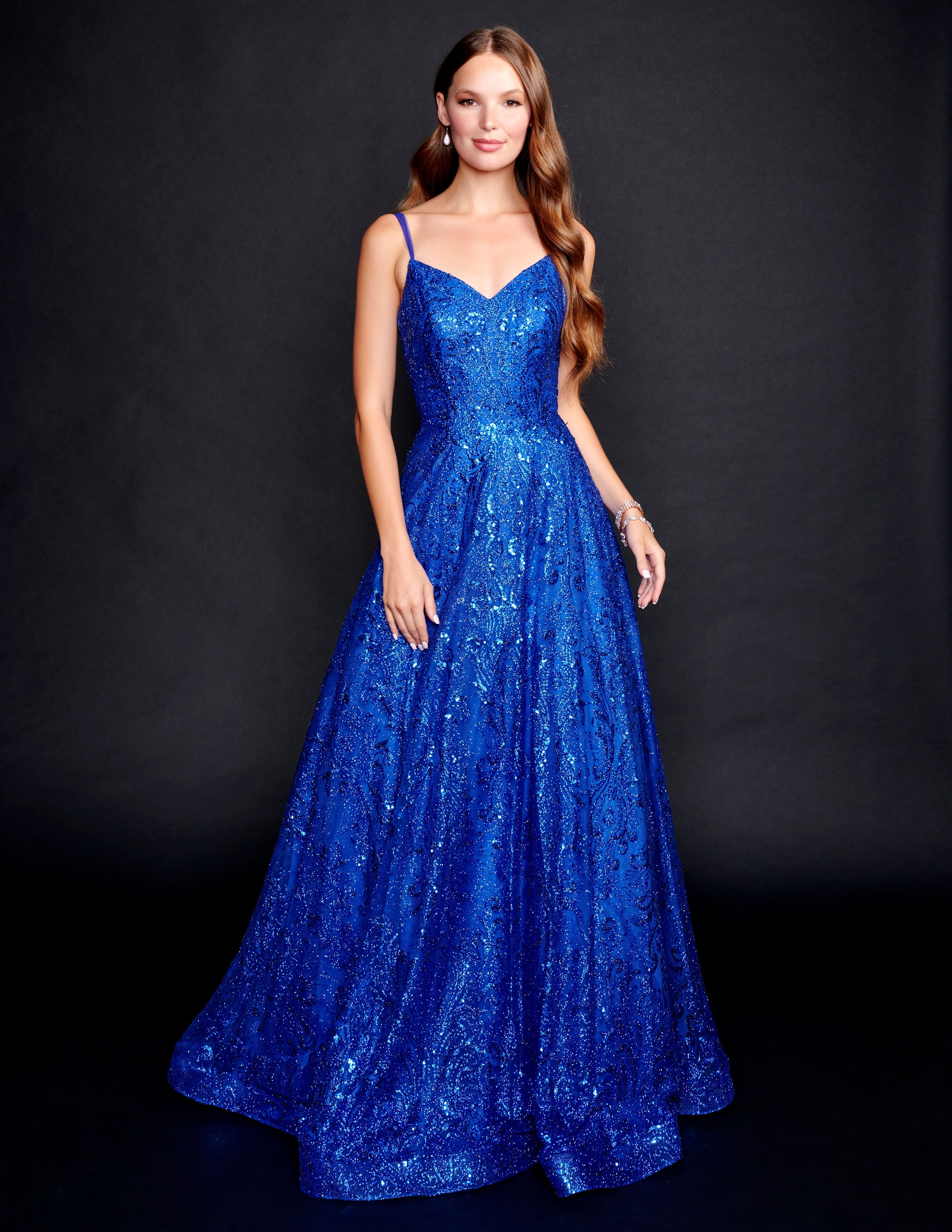 Blue shimmer 2025 prom dress