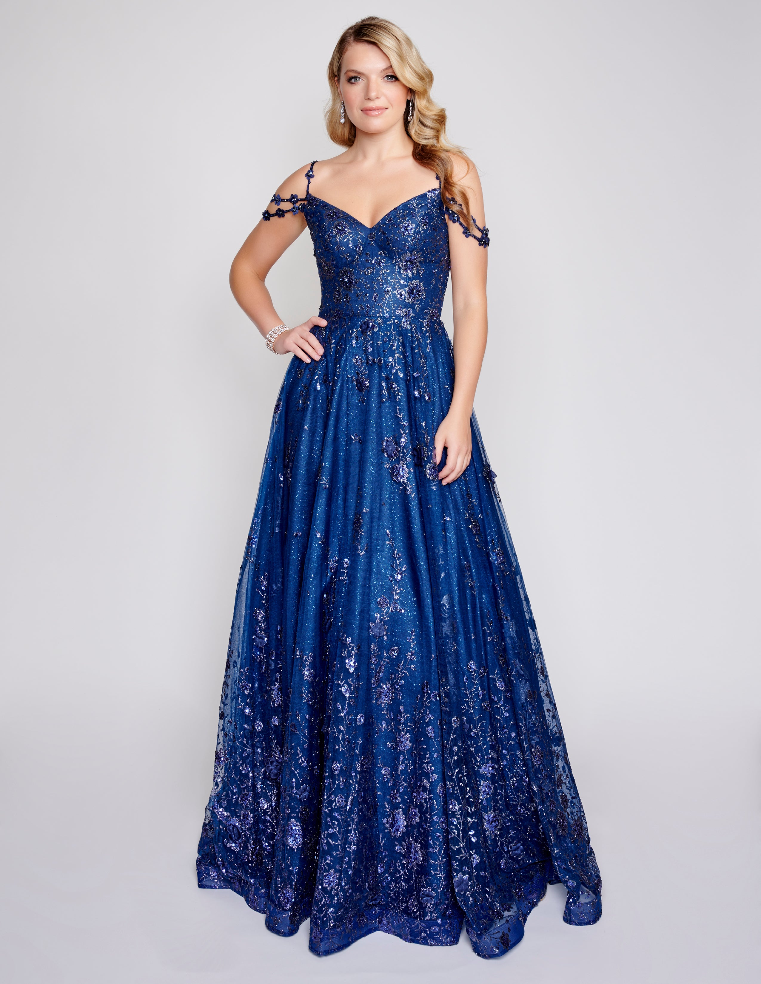 cold shoulder prom dress