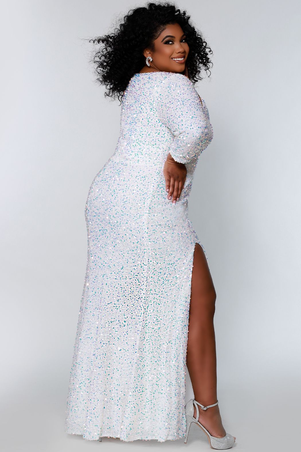 White plus size gown sale