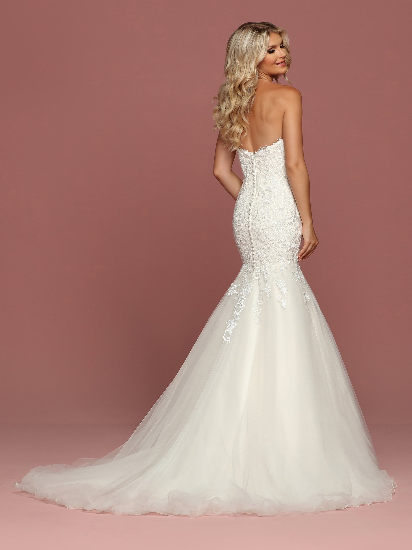 Davinci Bridal 50502 Strapless Lace Sweetheart Tulle Wedding Dress But Glass Slipper Formals 5857