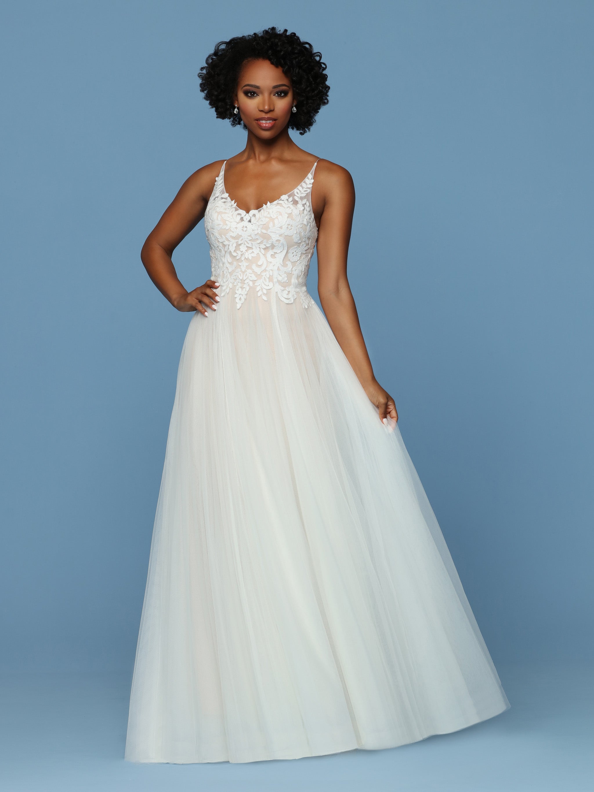 Illusion v hotsell neck wedding dress