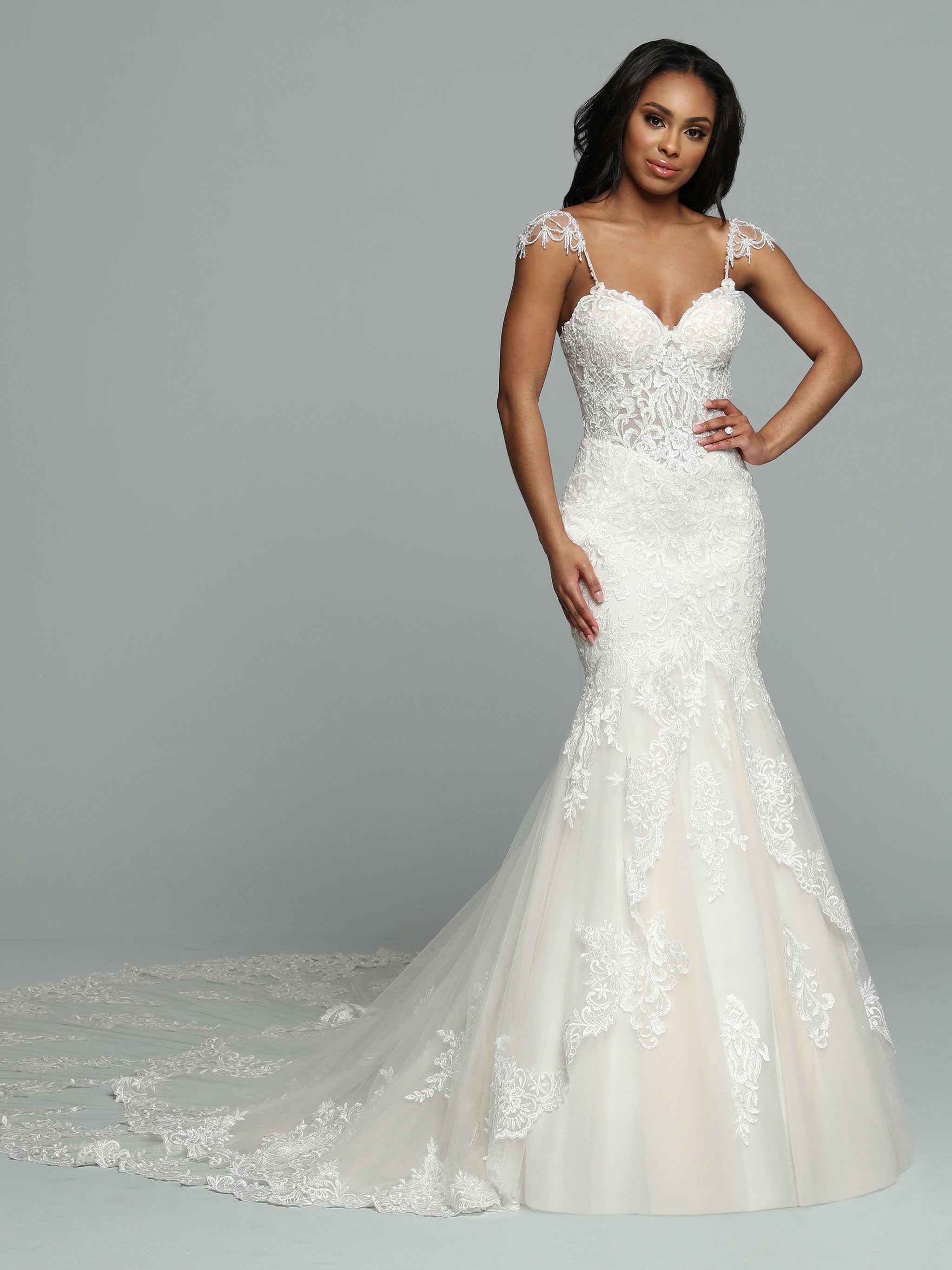 UK White/Ivory Mermaid Lace Beaded Sweetheart Strapless Wedding Dress Size  6-18