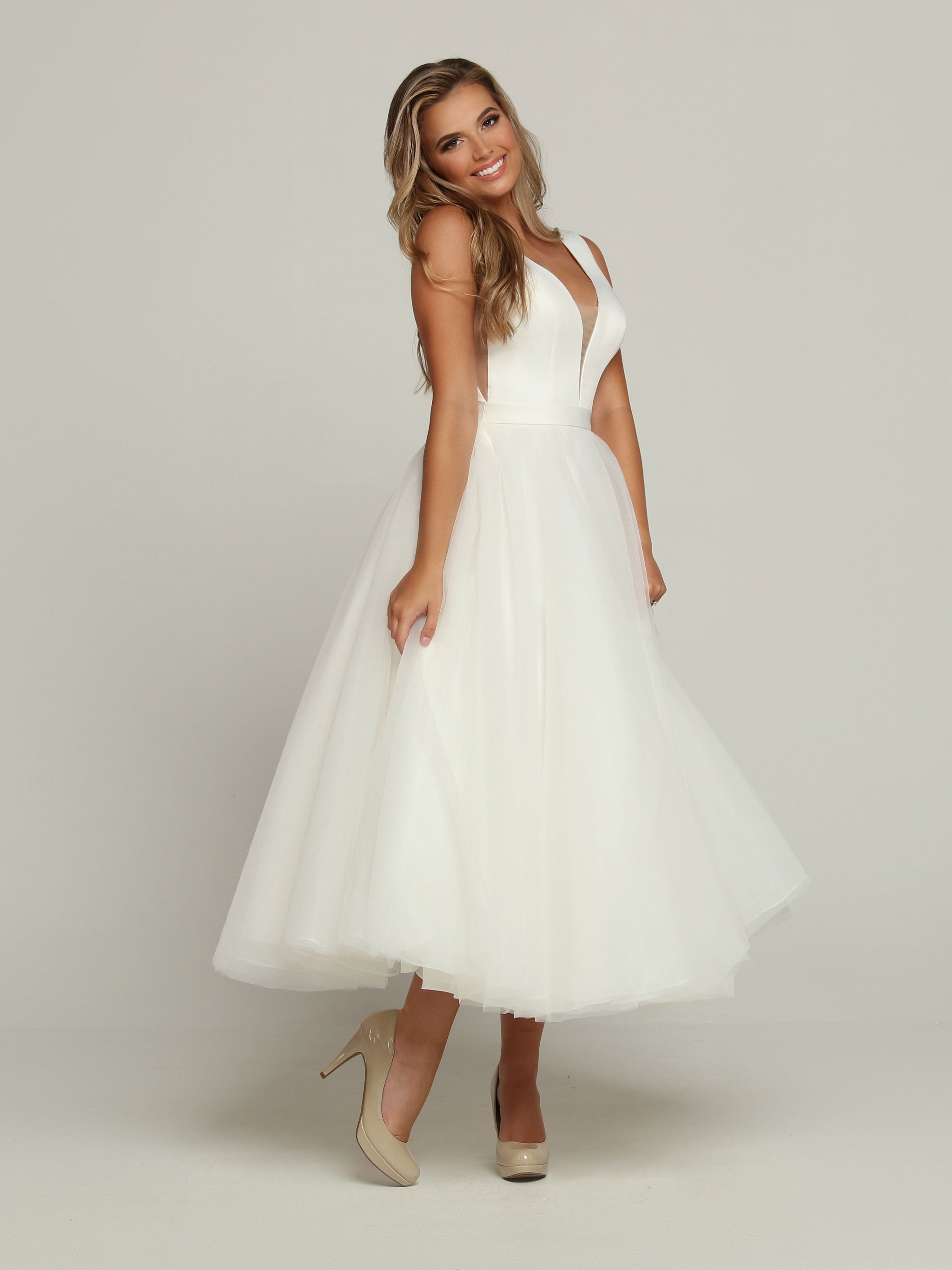 Galina Tea Length Wedding Dress