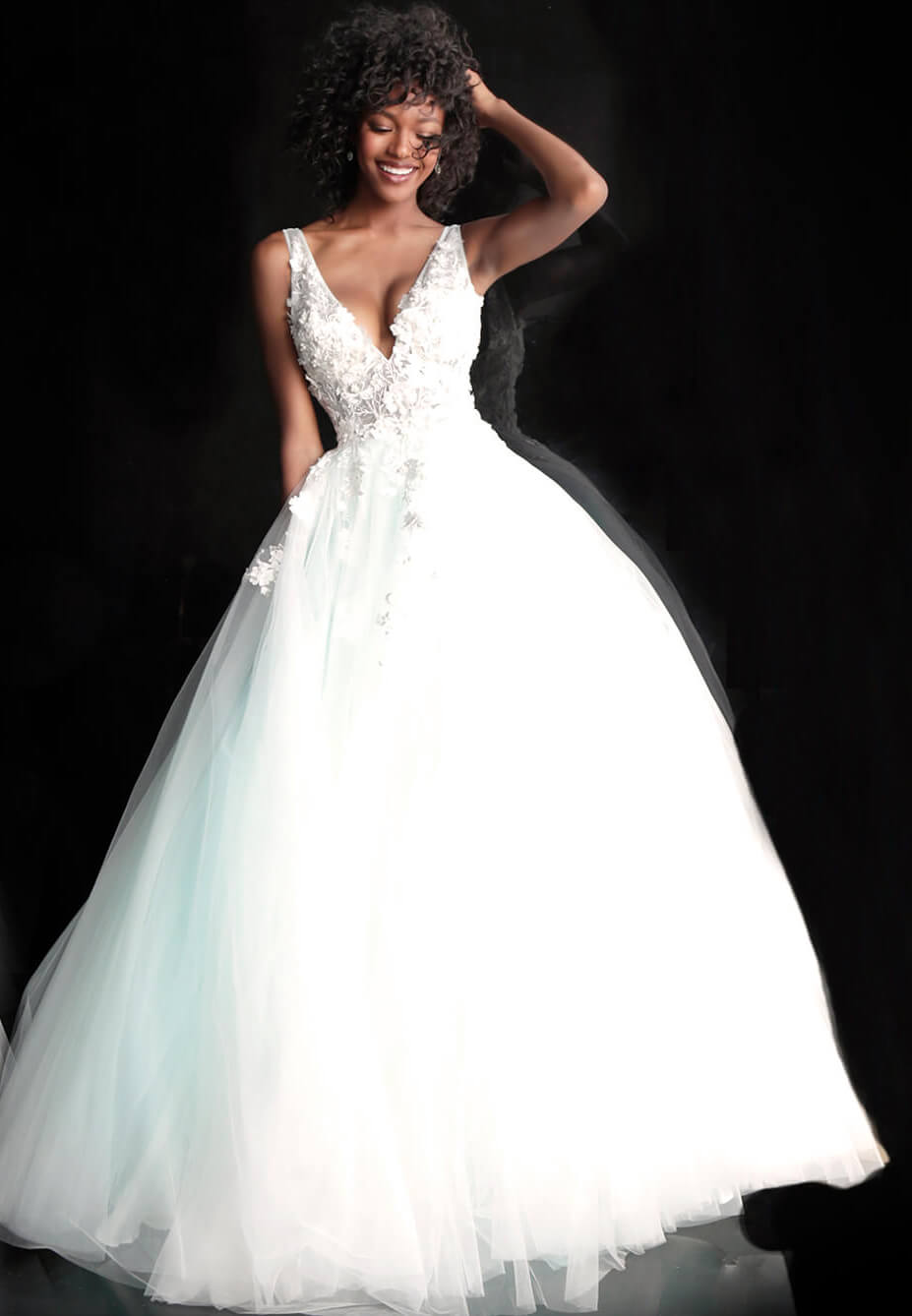 V neck 2025 tulle dress