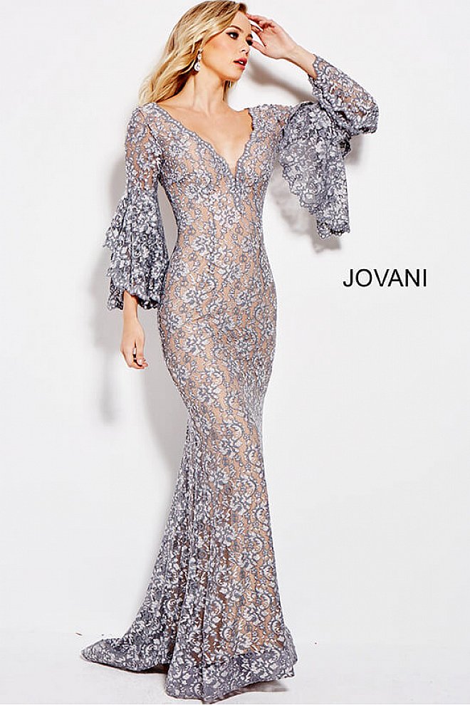 Jovani bell shop sleeve dress