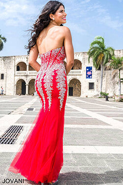 Salmon Mermaid Prom Dress