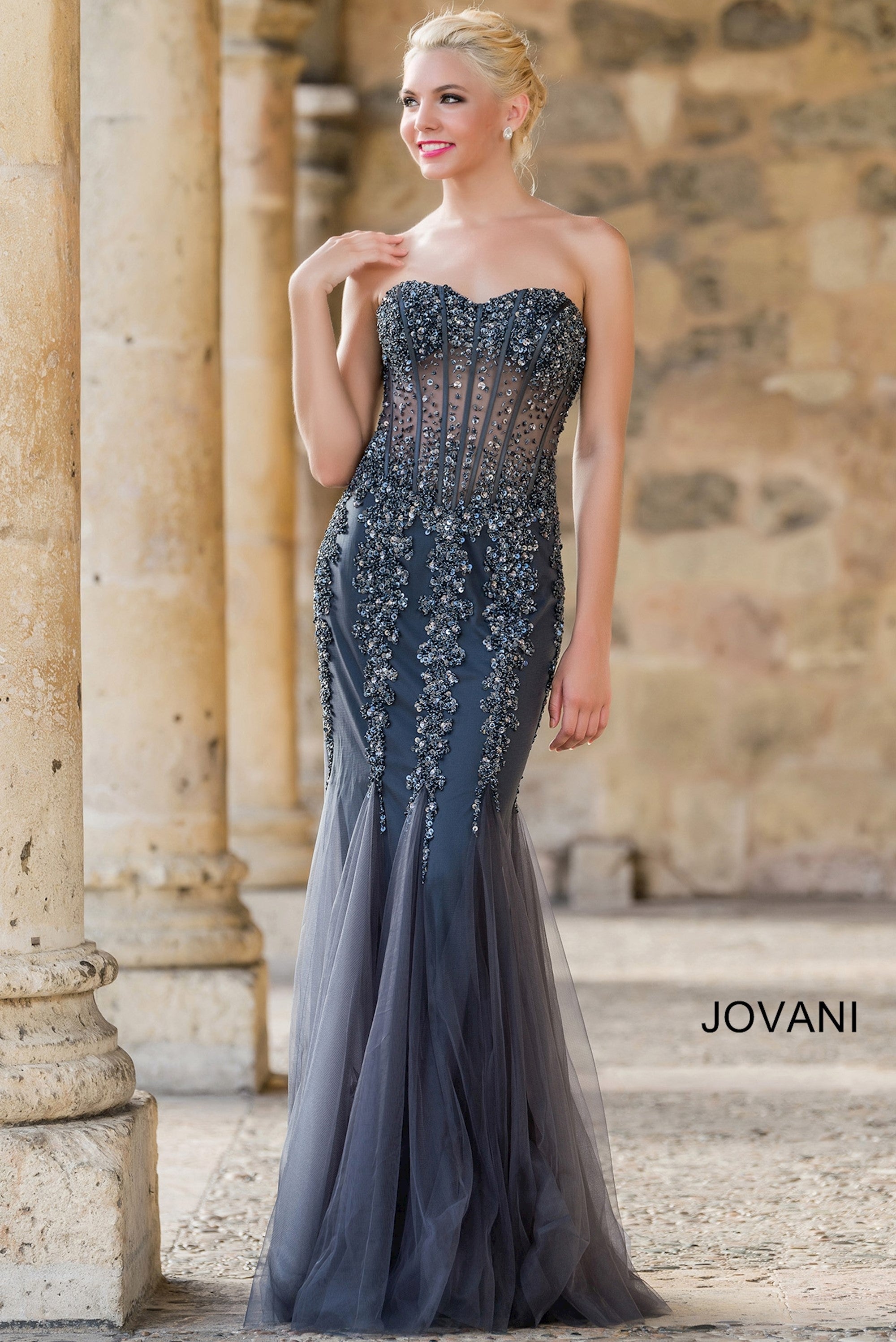 Jovani Strapless Mermaid Dress