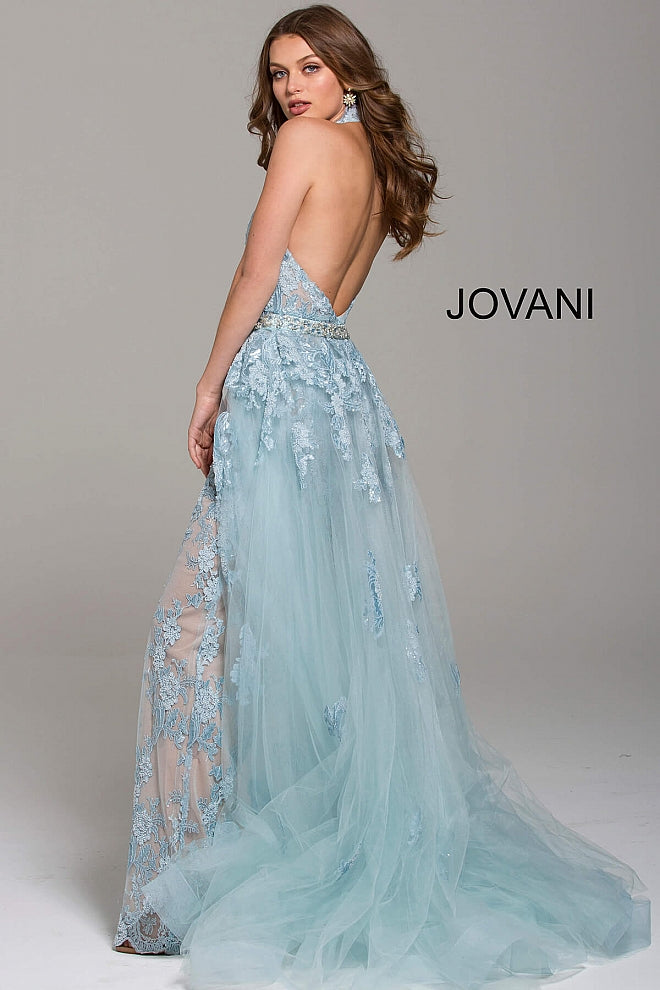 Jumpsuit with clearance detachable skirt prom