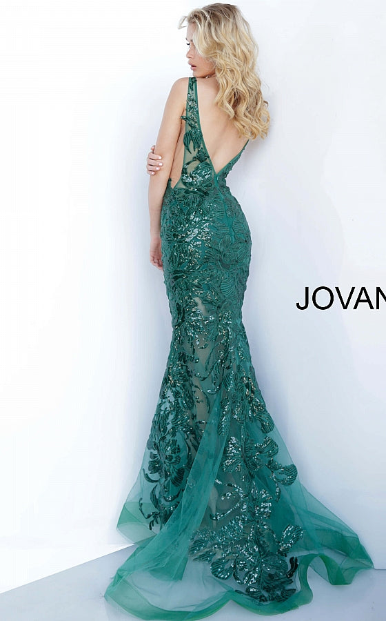 Jovani 48320 gown 2025 with floral embellishment