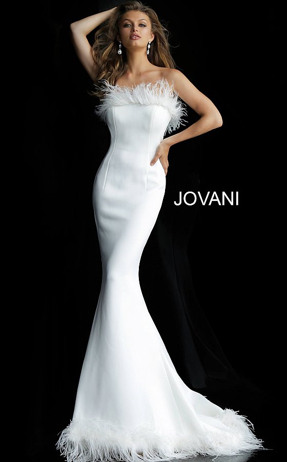 Jovani Feather Dress