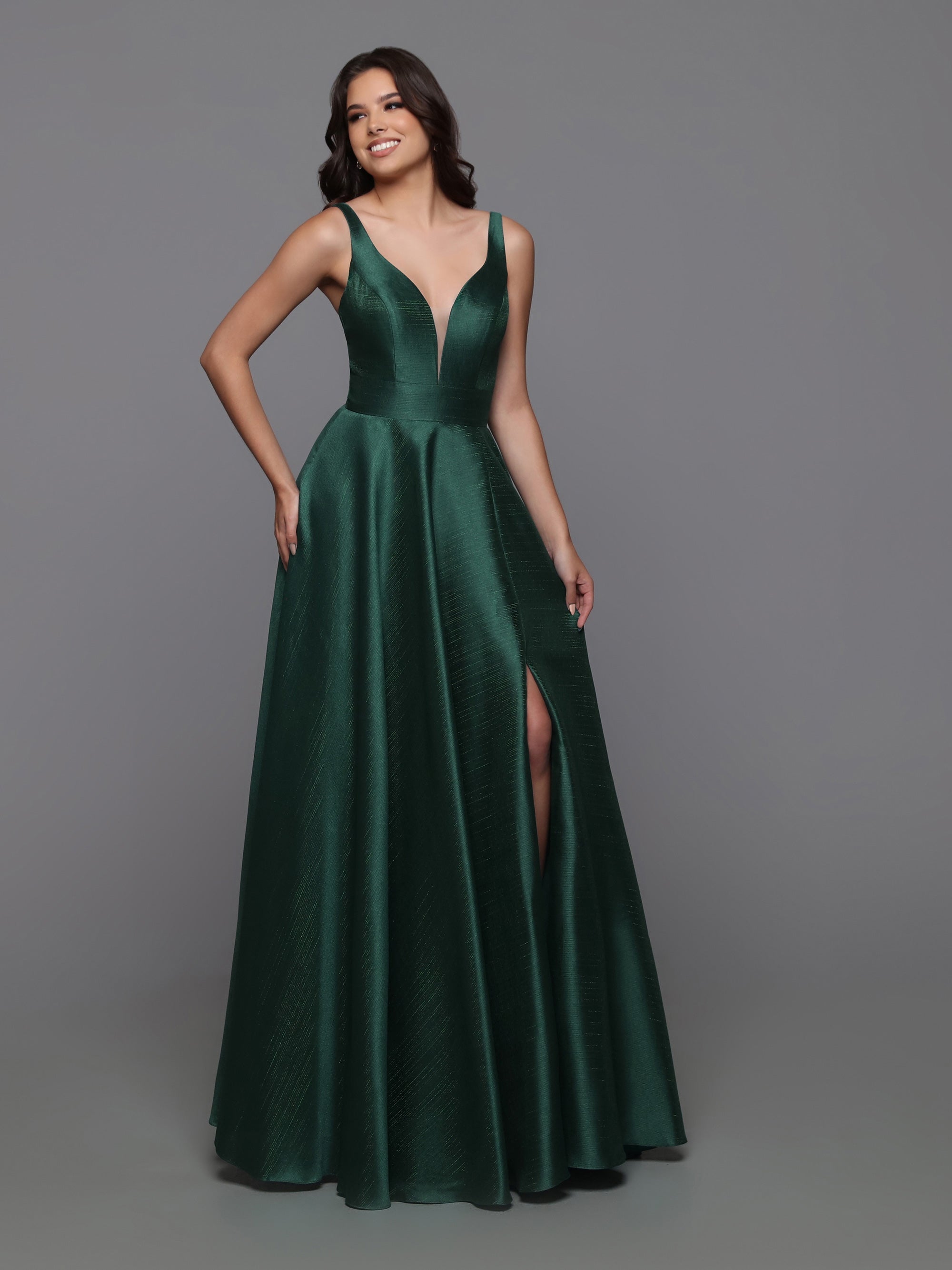 Silk prom on sale dress with slit