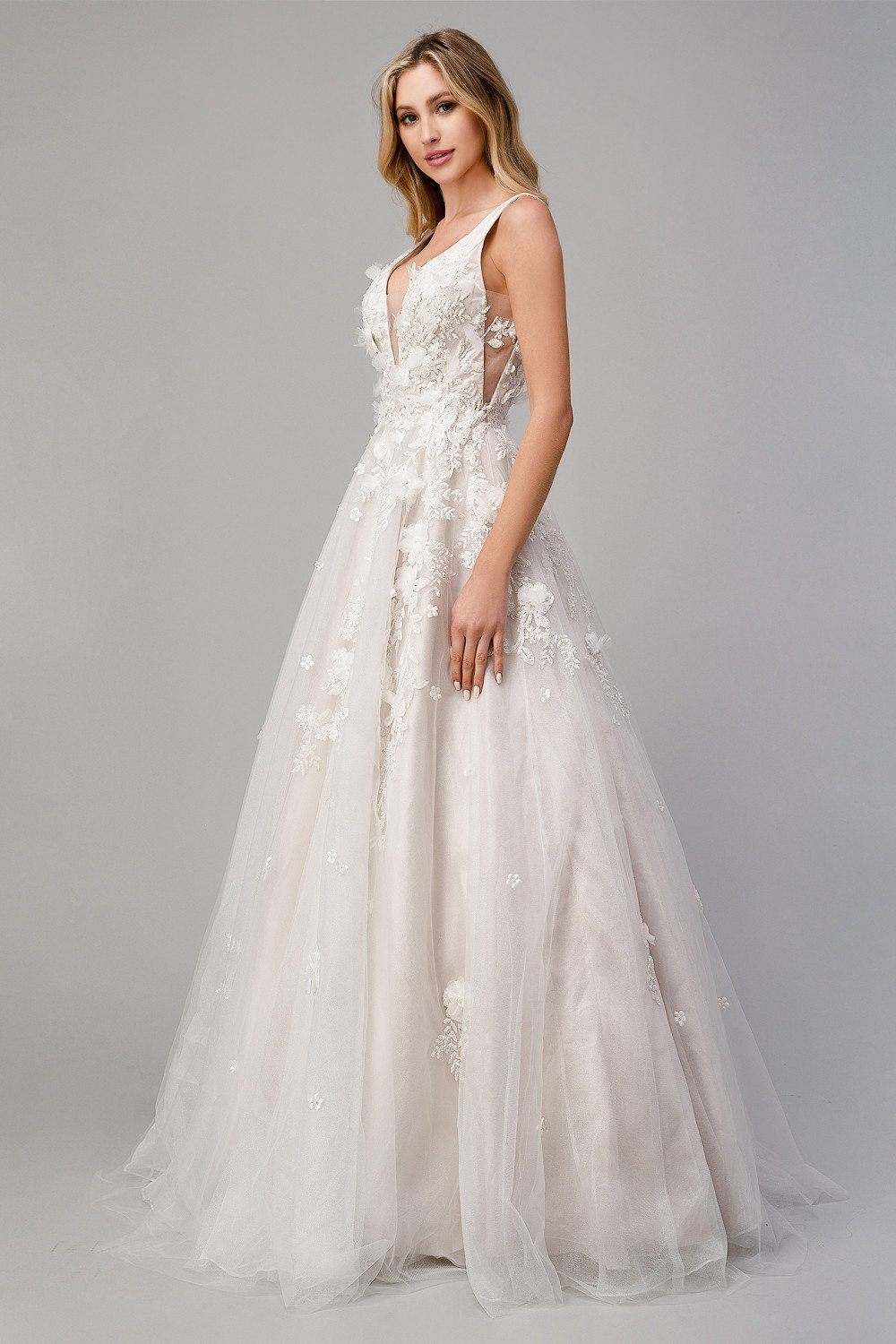 Diamond Ball Gown Tulle Wedding Dress