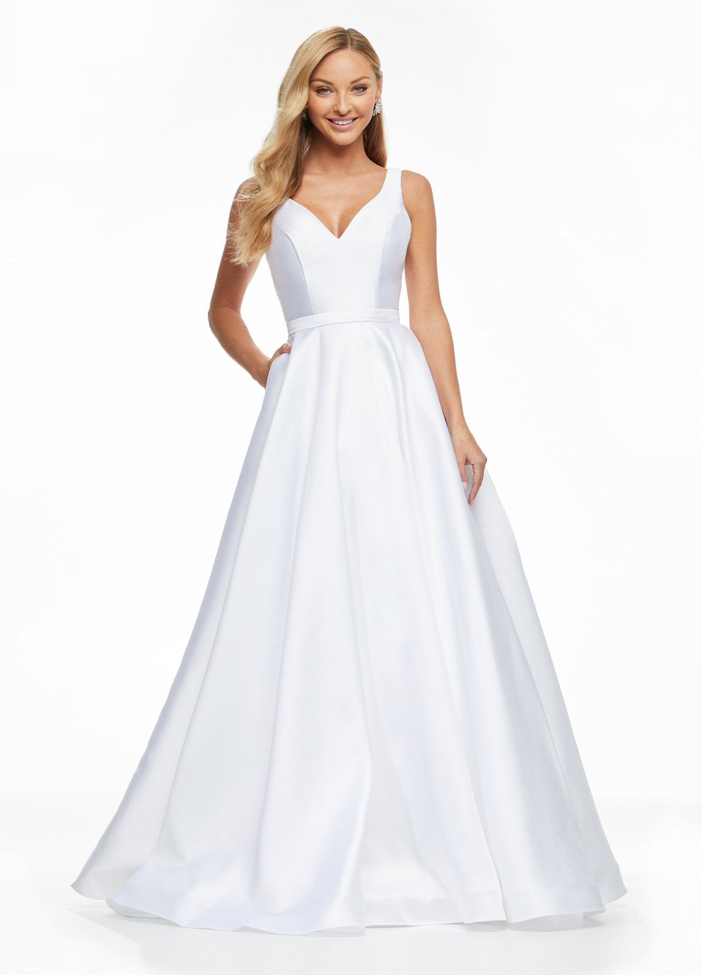 HSMQHJWE White Bridal Shower Dress Prom Ball Gown Womens Satin