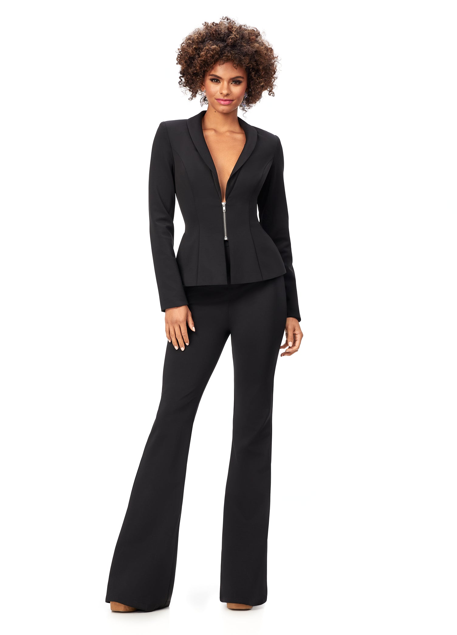Black Dressy Pant Suits 3 Piece, Evening Pant Suit Woman With Crystal  Corset, Jacket and Pants. Women Formal Wear is Black Suit. 
