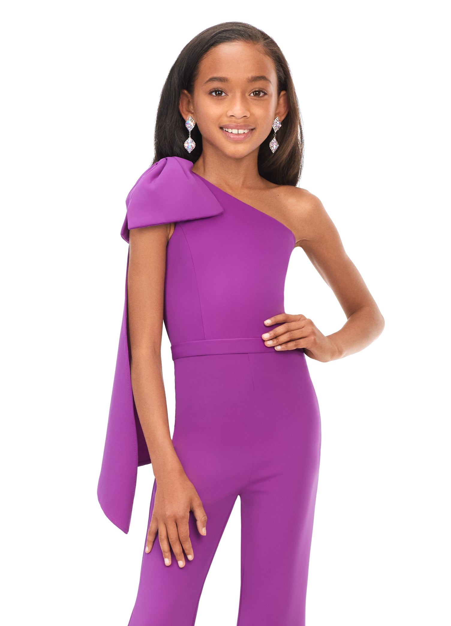 Girls best sale purple jumpsuit