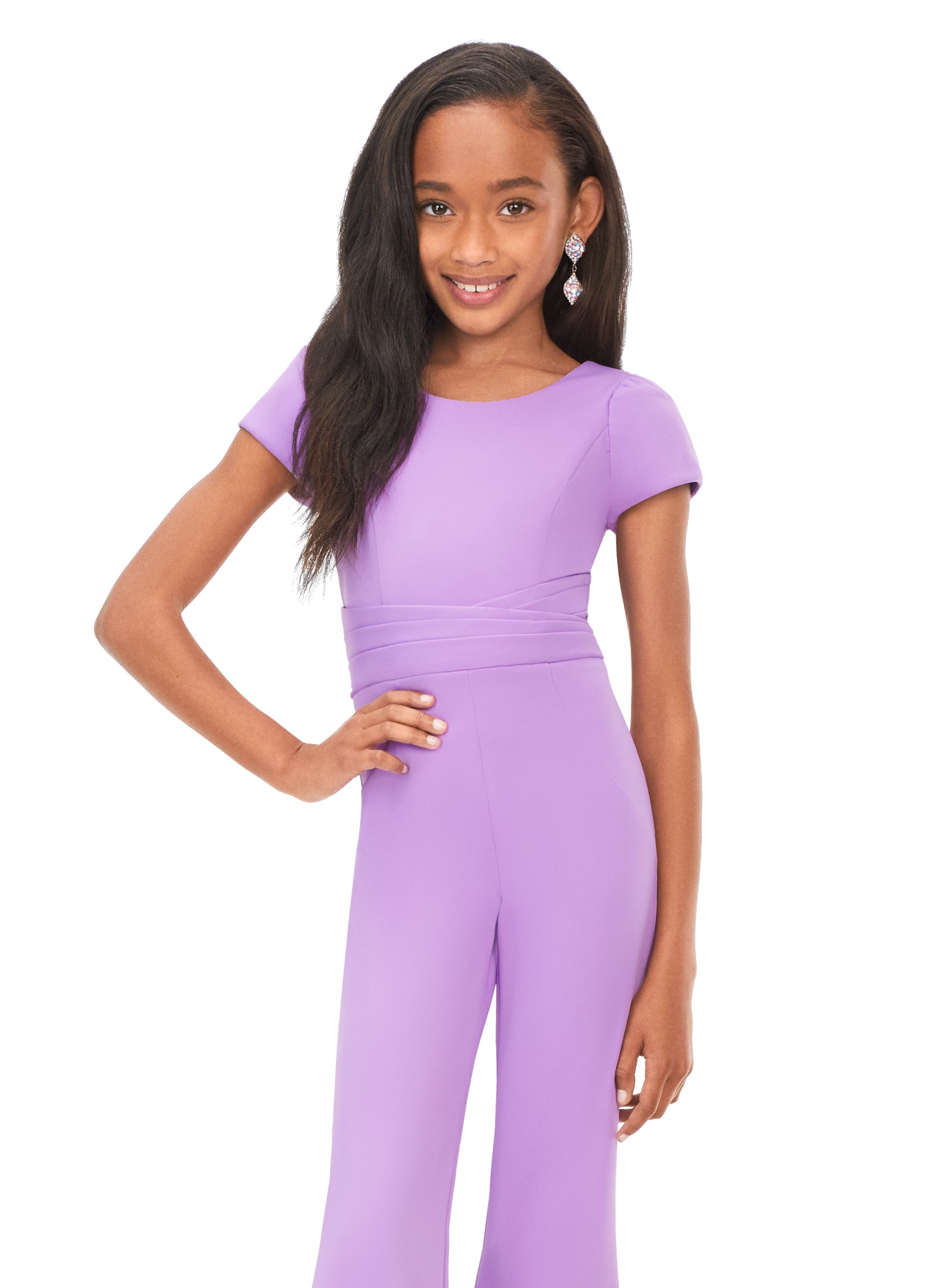 Girls sales purple jumpsuit