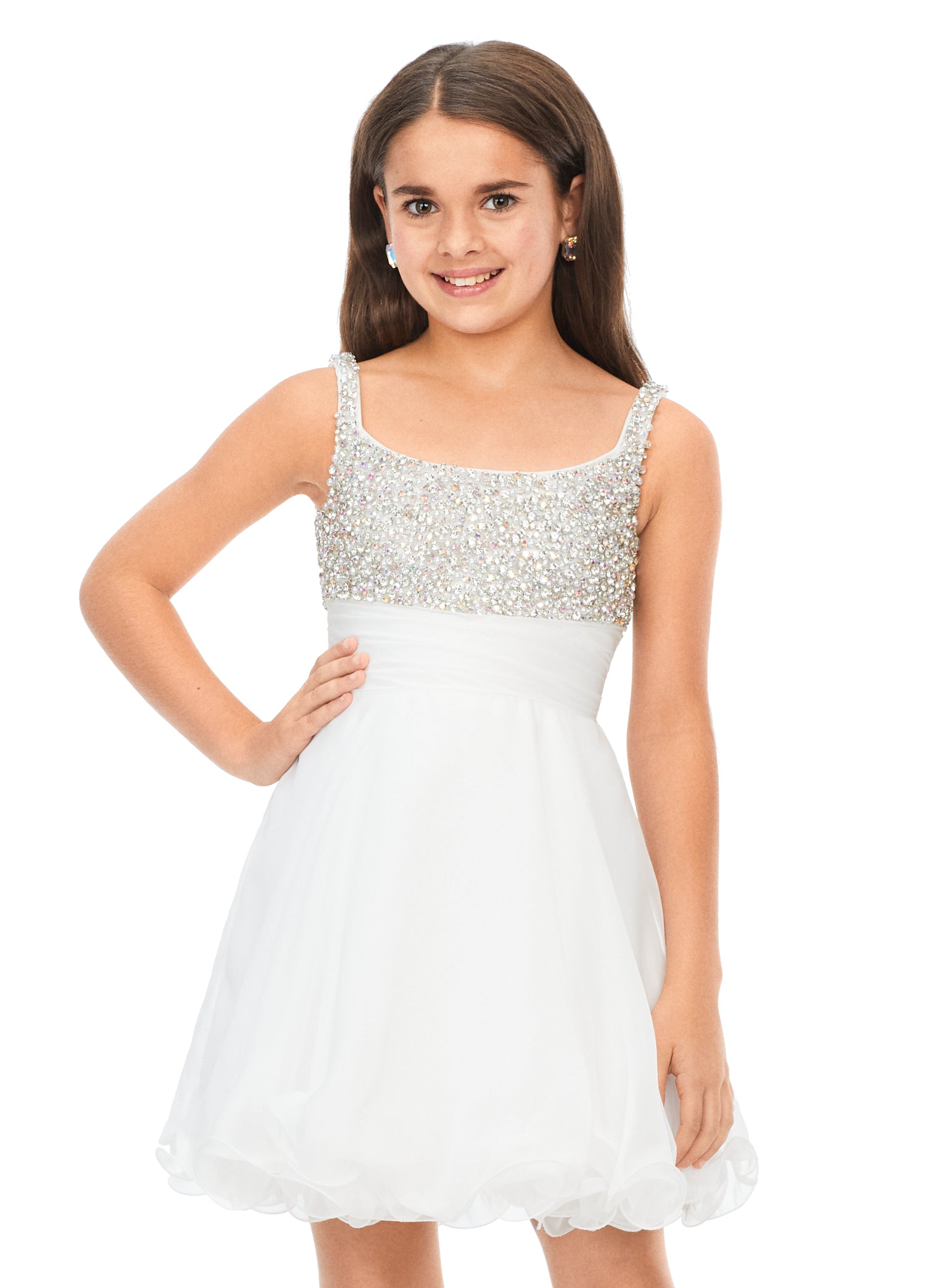 Girls white hot sale skater dress