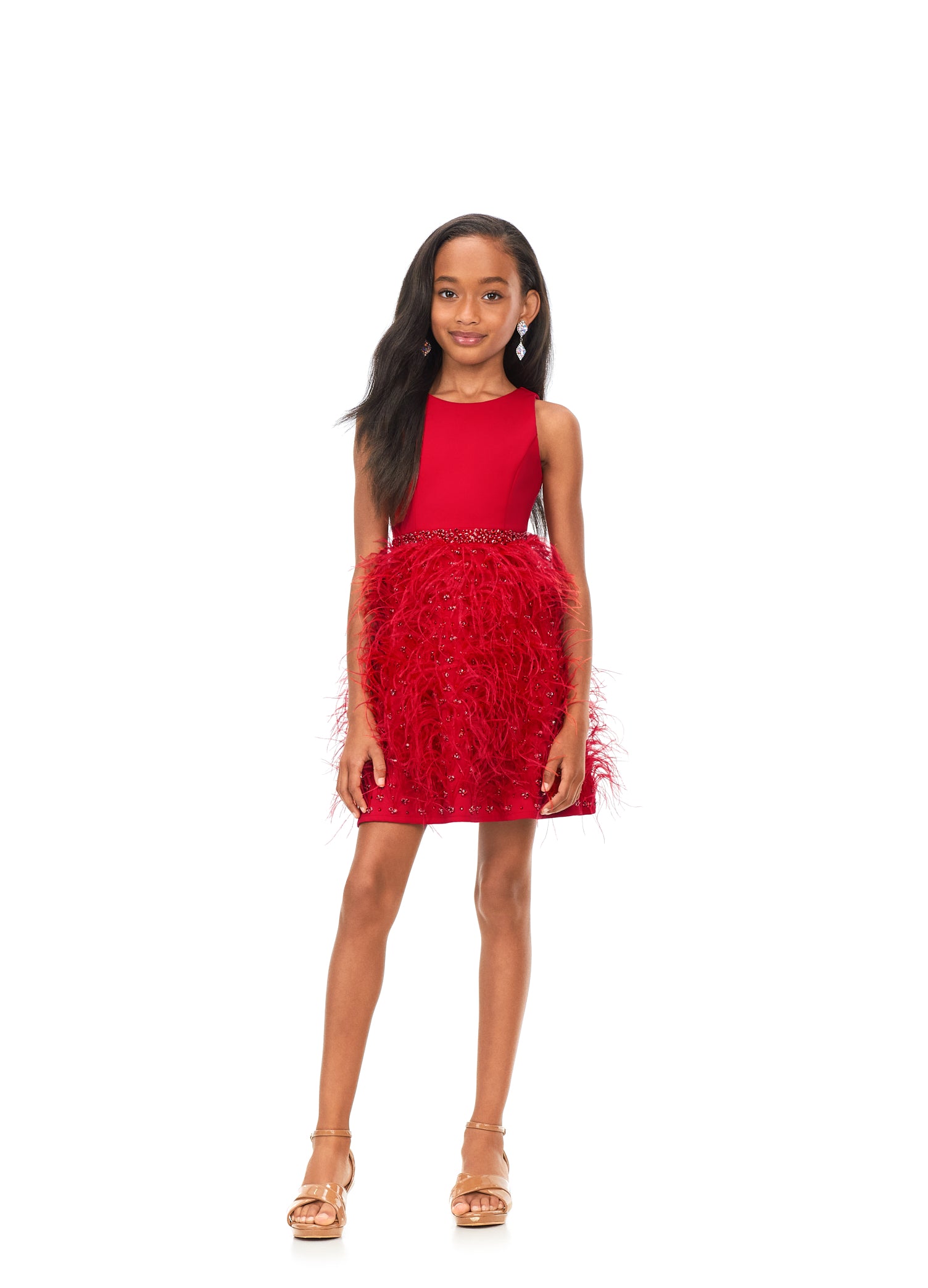 Girls red best sale sparkle dress