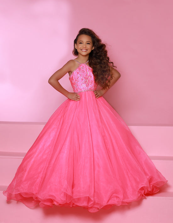 Sugar Kayne C143 Girls Pre-Teen Pageant Dress Ballgown Ruffle Organza ...