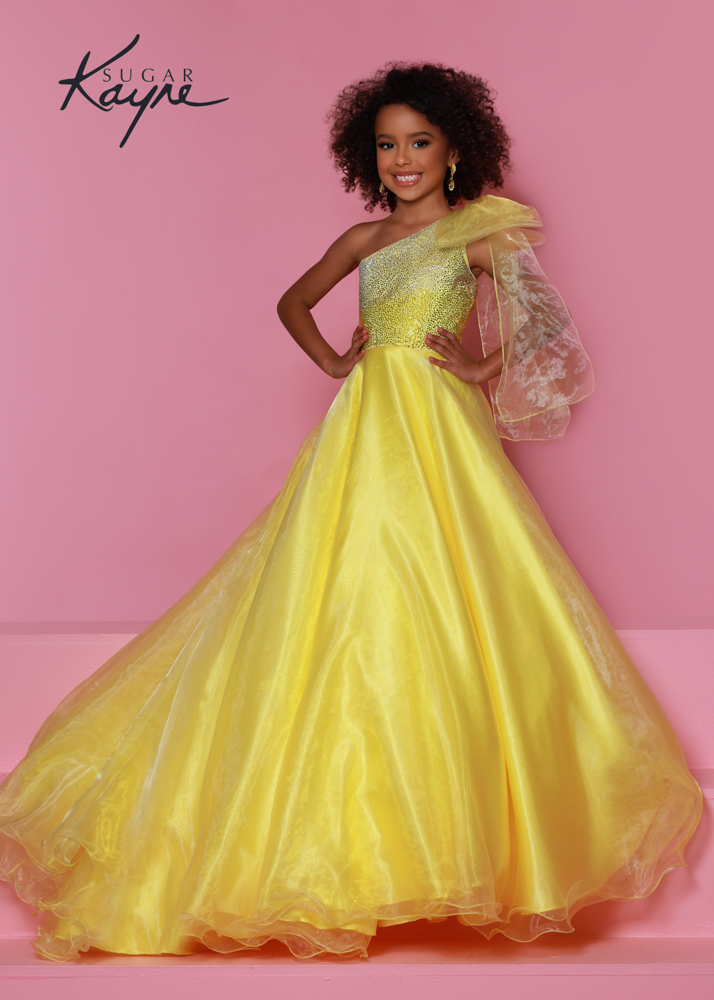 Girls long 2025 yellow dress