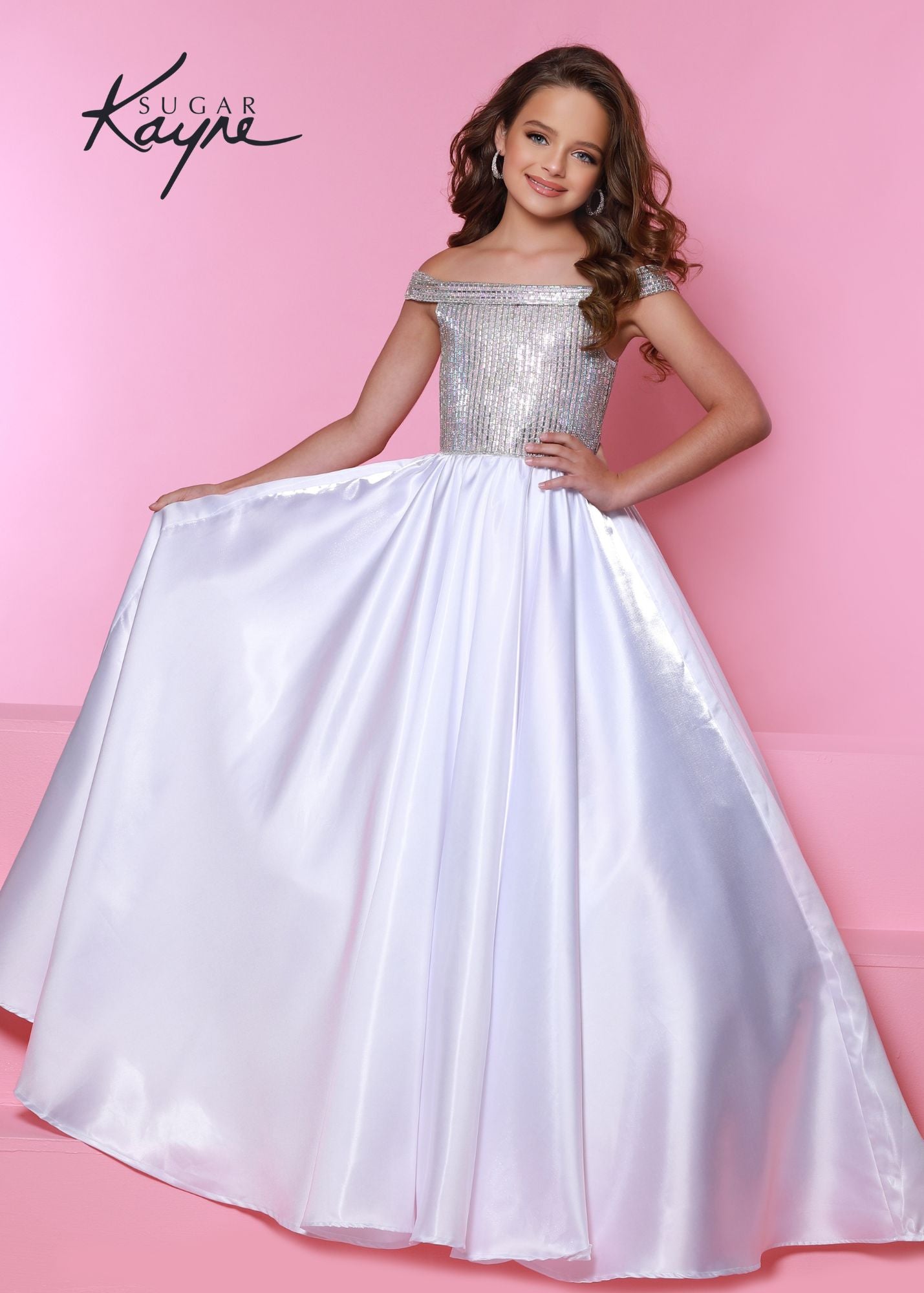 Ritzee Girls Pageant Dresses White