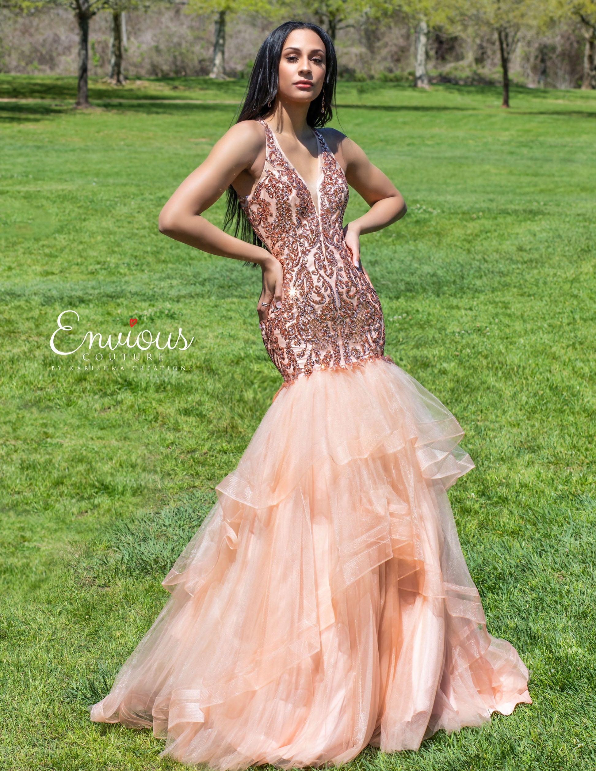 Gold tulle cheap prom dress