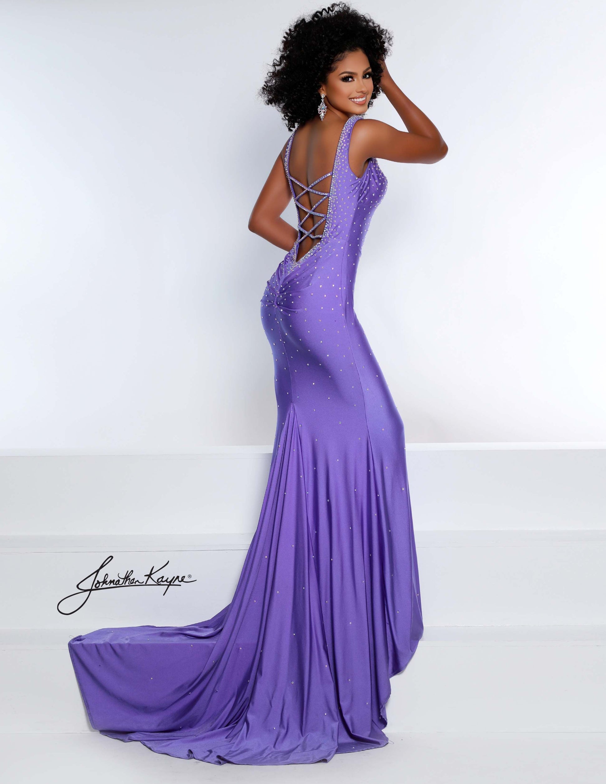 Johnathan Kayne 2842 Long Prom Dress Satin Mesh Corset Strapless Sweet –  Glass Slipper Formals
