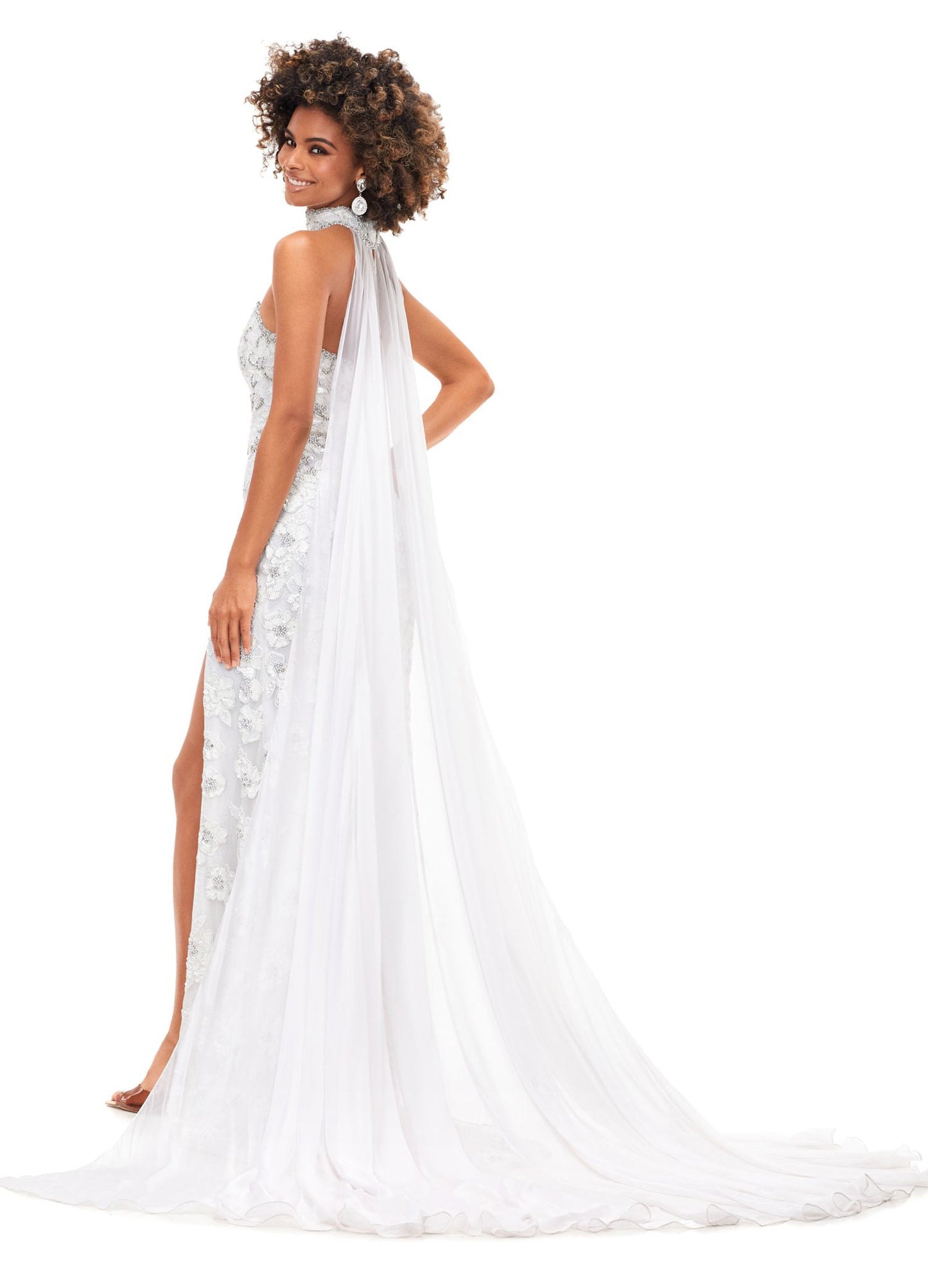 Ashley Lauren 11351 Strapless Fully Beaded Gown with Beaded Choker Chi –  Glass Slipper Formals