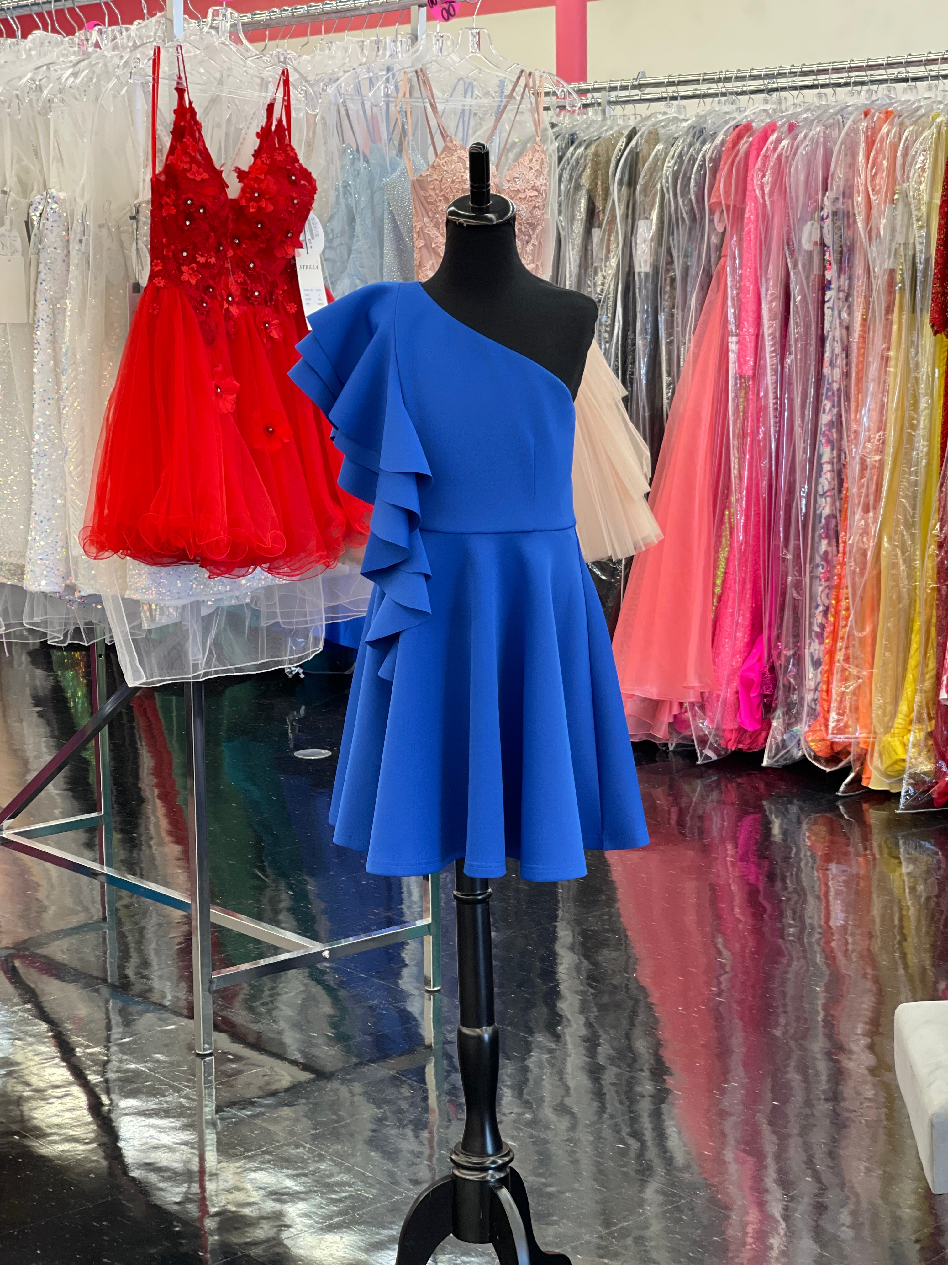 Royal blue hot sale interview dress