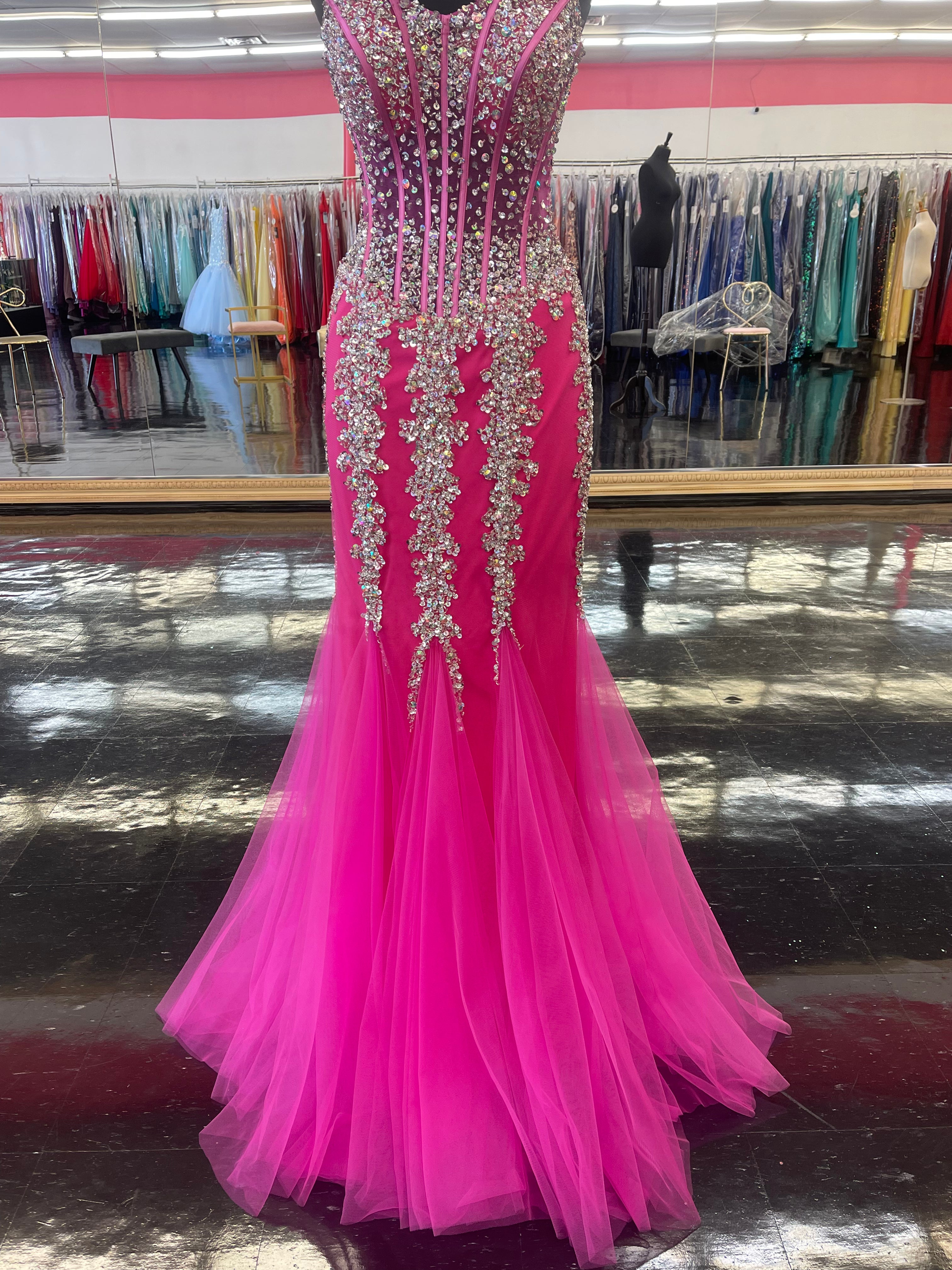 pink boutique prom dresses