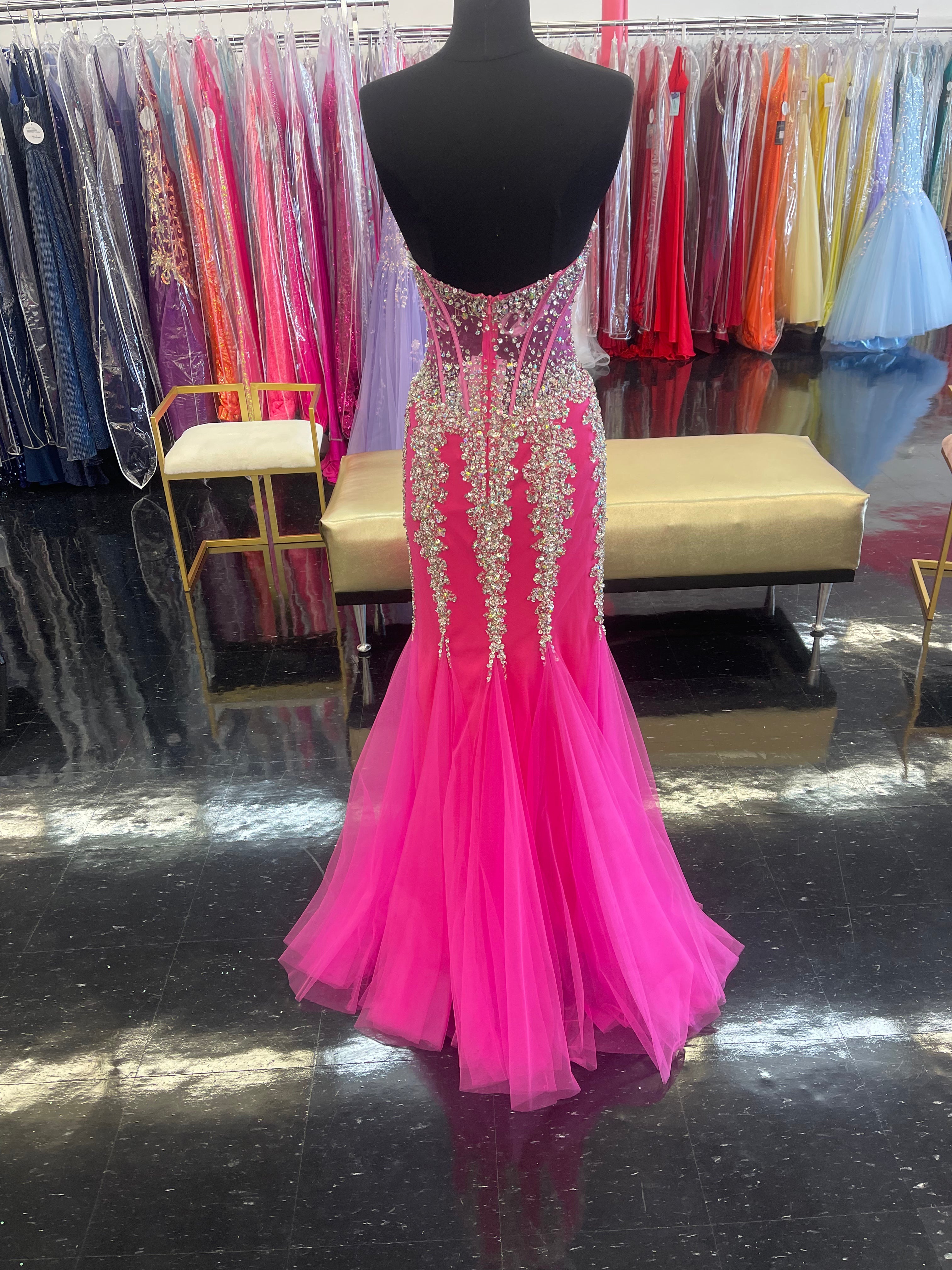 Salmon Mermaid Prom Dress