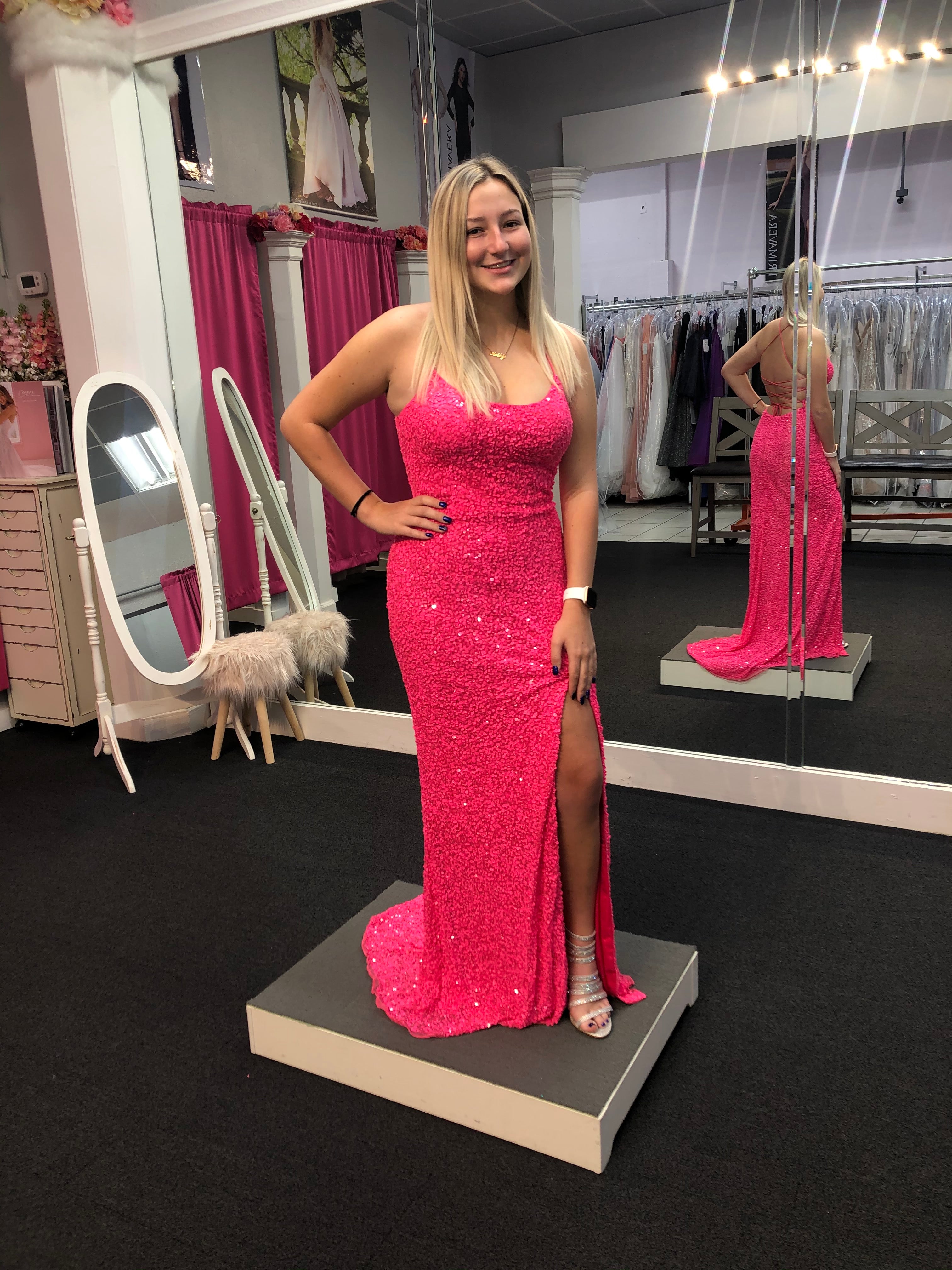 pink boutique prom dresses